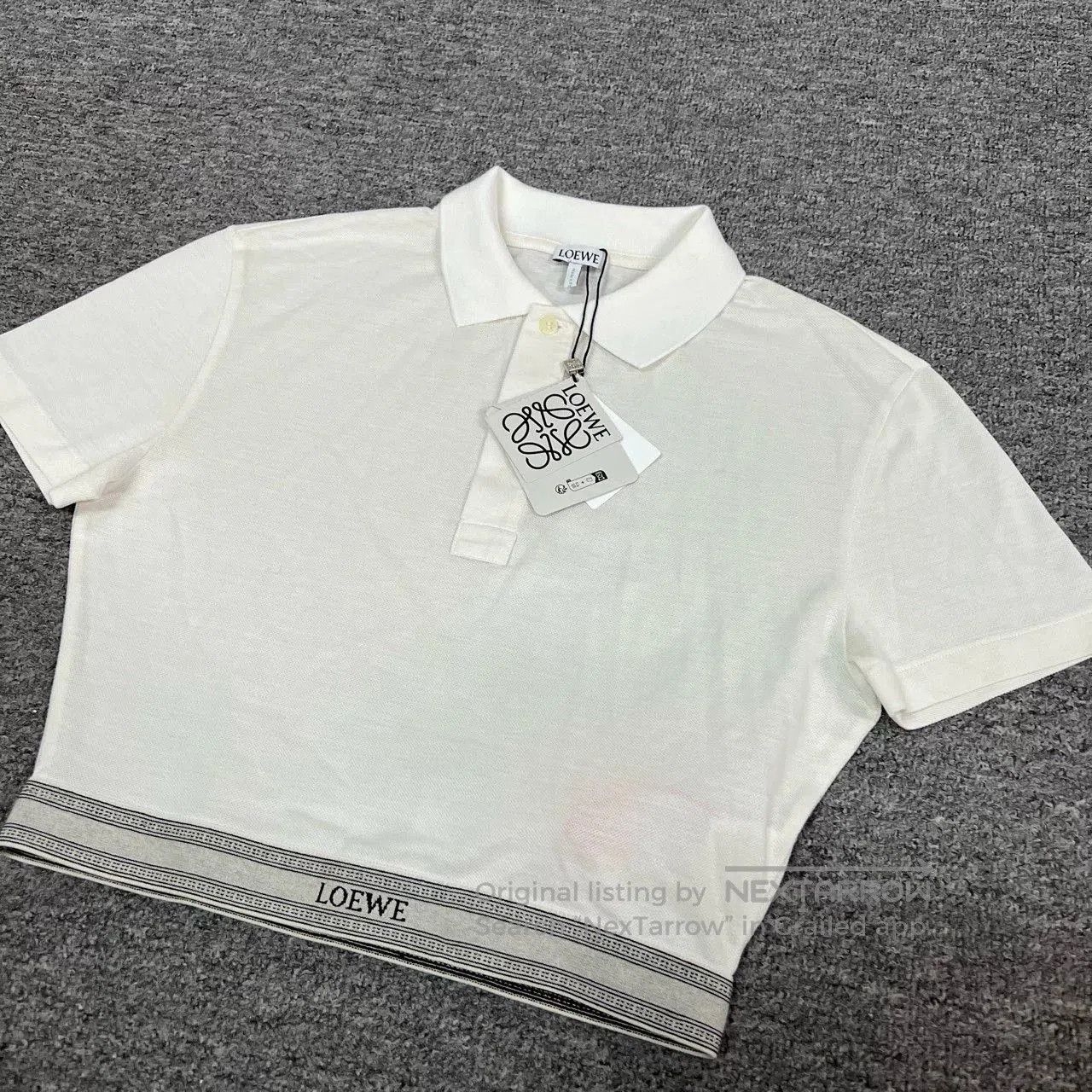 Loewe Loewe Cropped Logo Short Sleeve Polo. Size S / US 4 / IT 40 - 4 Thumbnail
