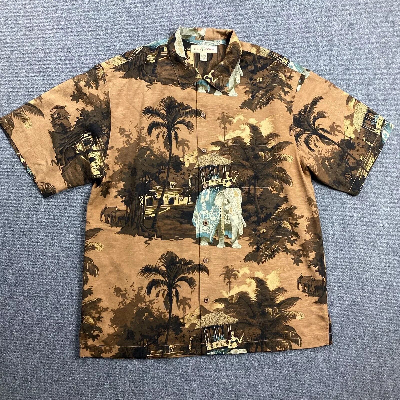 Tommy Bahama Tommy Bahama Shirt Large Hawaiian Safari 100% Silk Mens Size US L / EU 52-54 / 3 - 1 Thumbnail