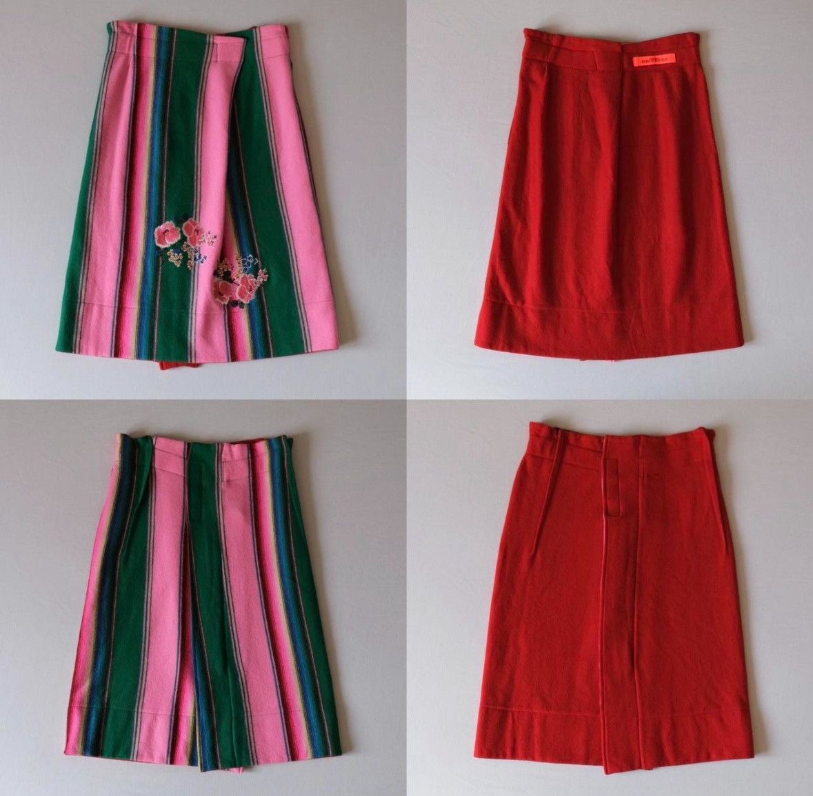 Zucca Zucca F/W 1999 double sided wool embroidered skirt Size 30" / US 8 / IT 44 - 4 Thumbnail