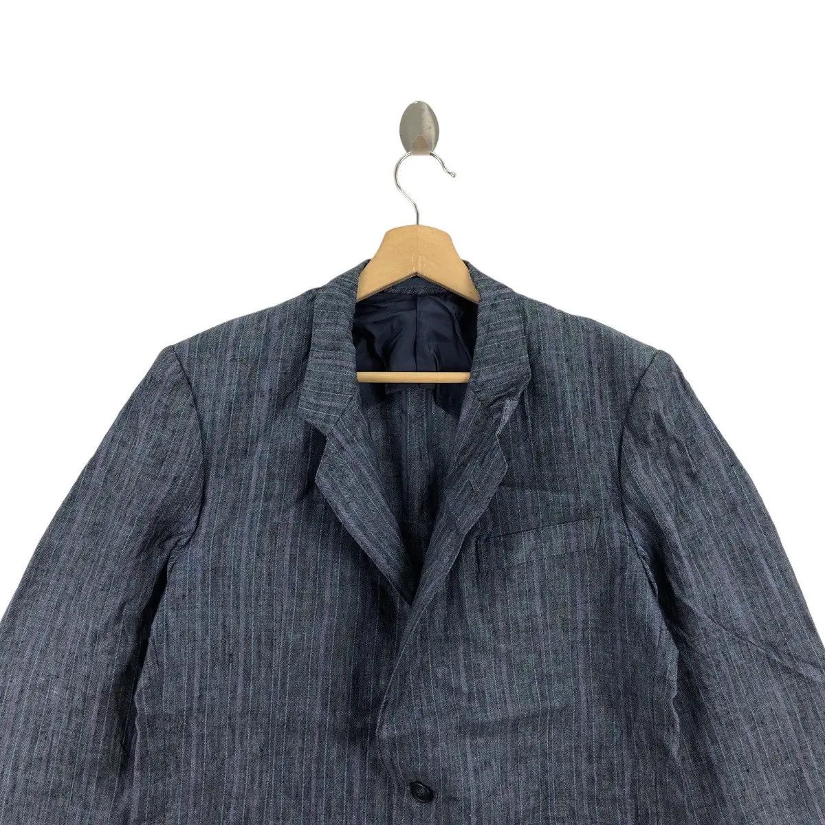 Lanvin Vintage 90’ LANVIN PARIS HERRINGBONE 2 Button Blazer Coat Size 38R - 4 Thumbnail