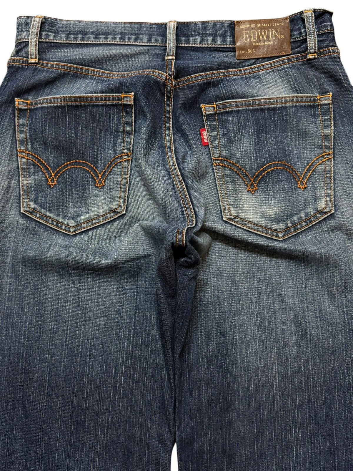 Edwin Vintage 90s Japan Edwin 503 Blue Faded Wash Straights Leg Size US 32 / EU 48 - 4 Thumbnail