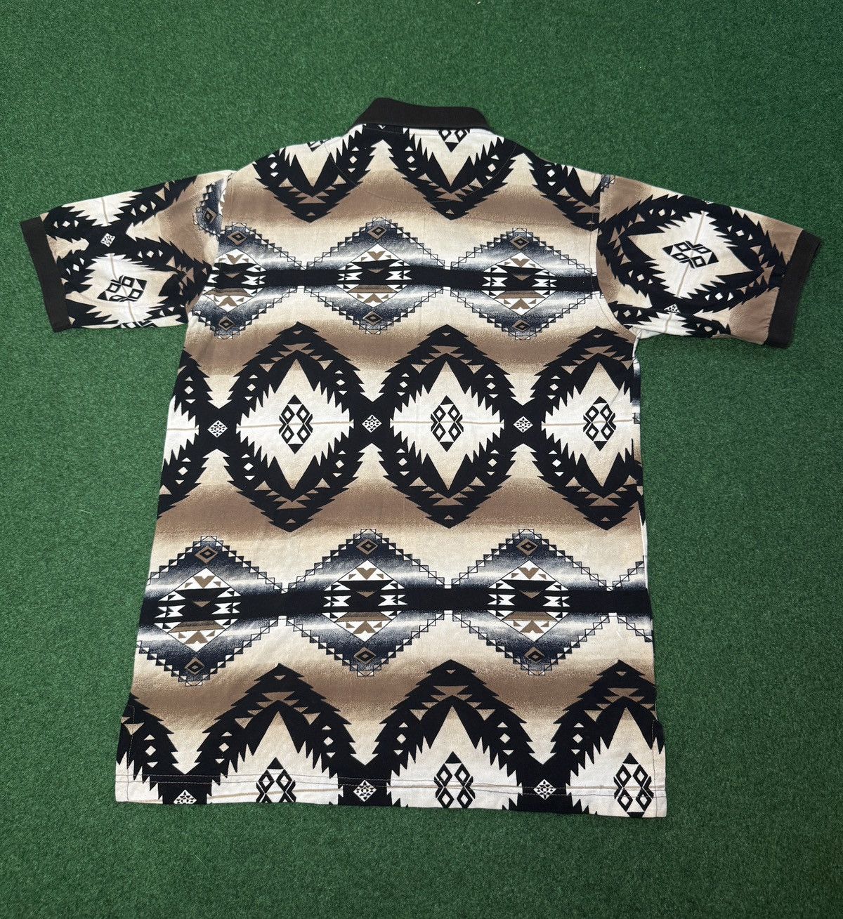 Vintage Vintage 80s 90s Grandpa Aztec Southwestern Polo Shirt Size US L / EU 52-54 / 3 - 4 Thumbnail