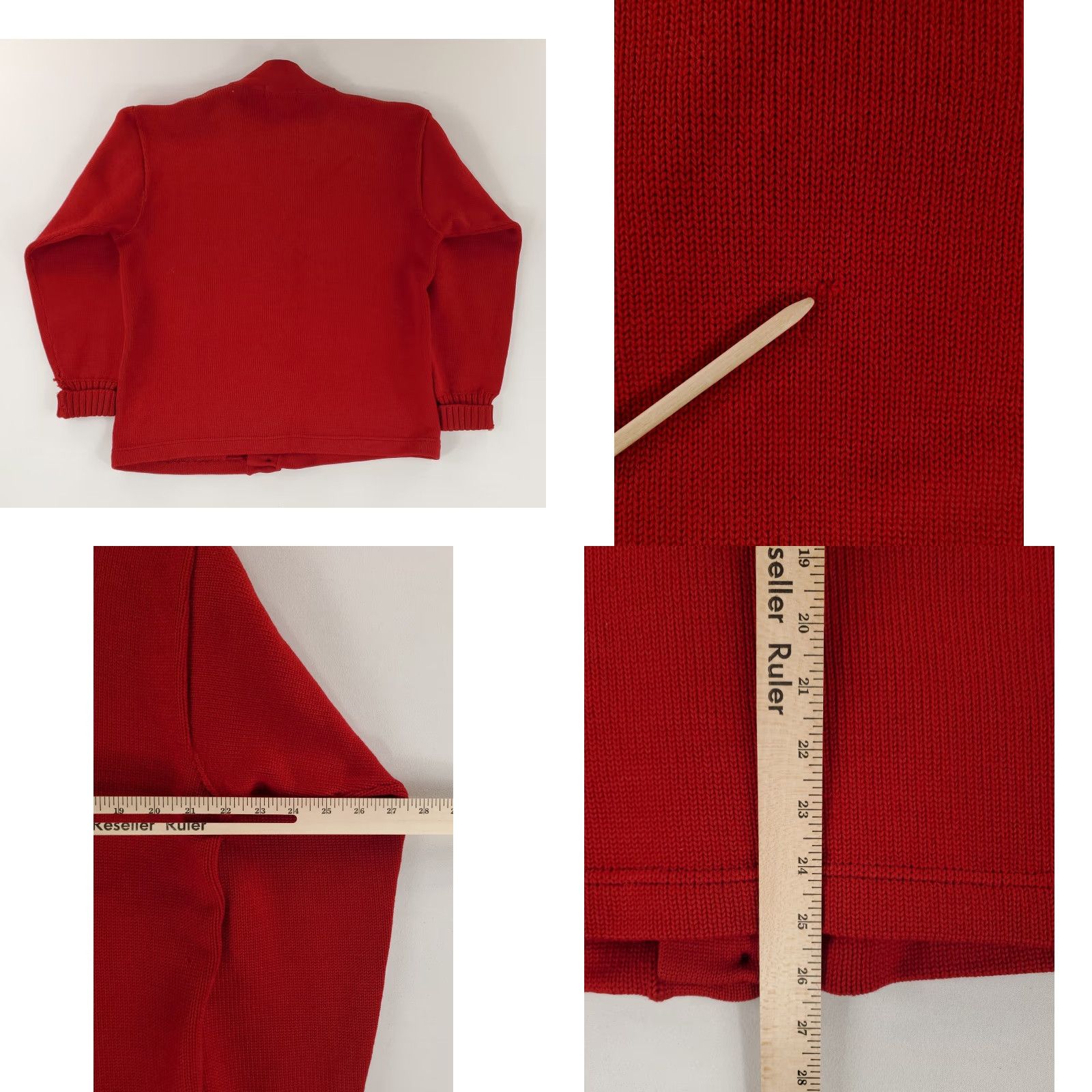Holloway VINTAGE Burean Holloway Sweater Cardigan Wool VTG 50s 60s Red Mens XL Size US XL / EU 56 / 4 - 8 Thumbnail