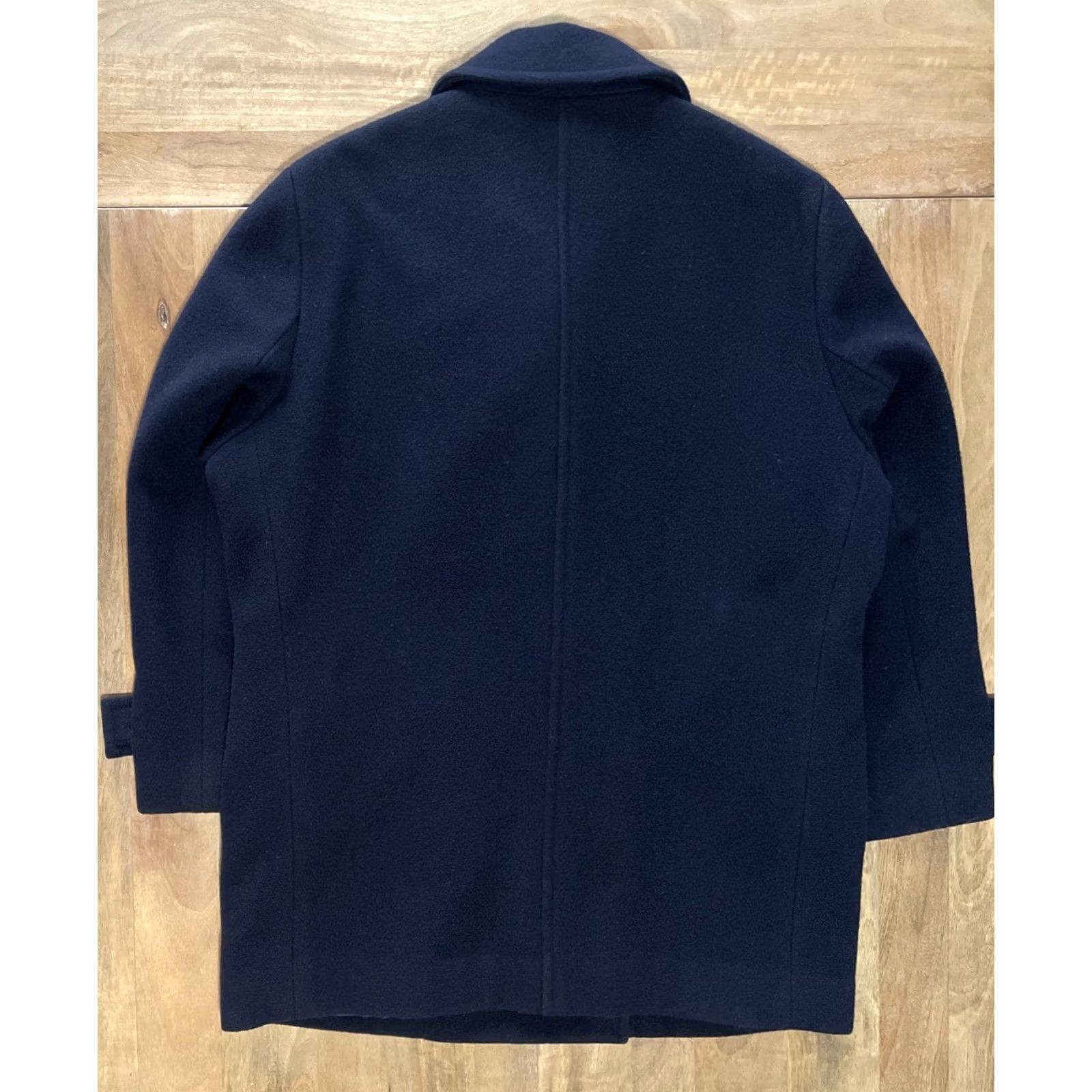 Hartford Hartford Sanyo Peacoat Coat Men L Navy Blue Tweed Wool Button Reg Navy Classic Luxury Size US L / EU 52-54 / 3 - 2 Thumbnail