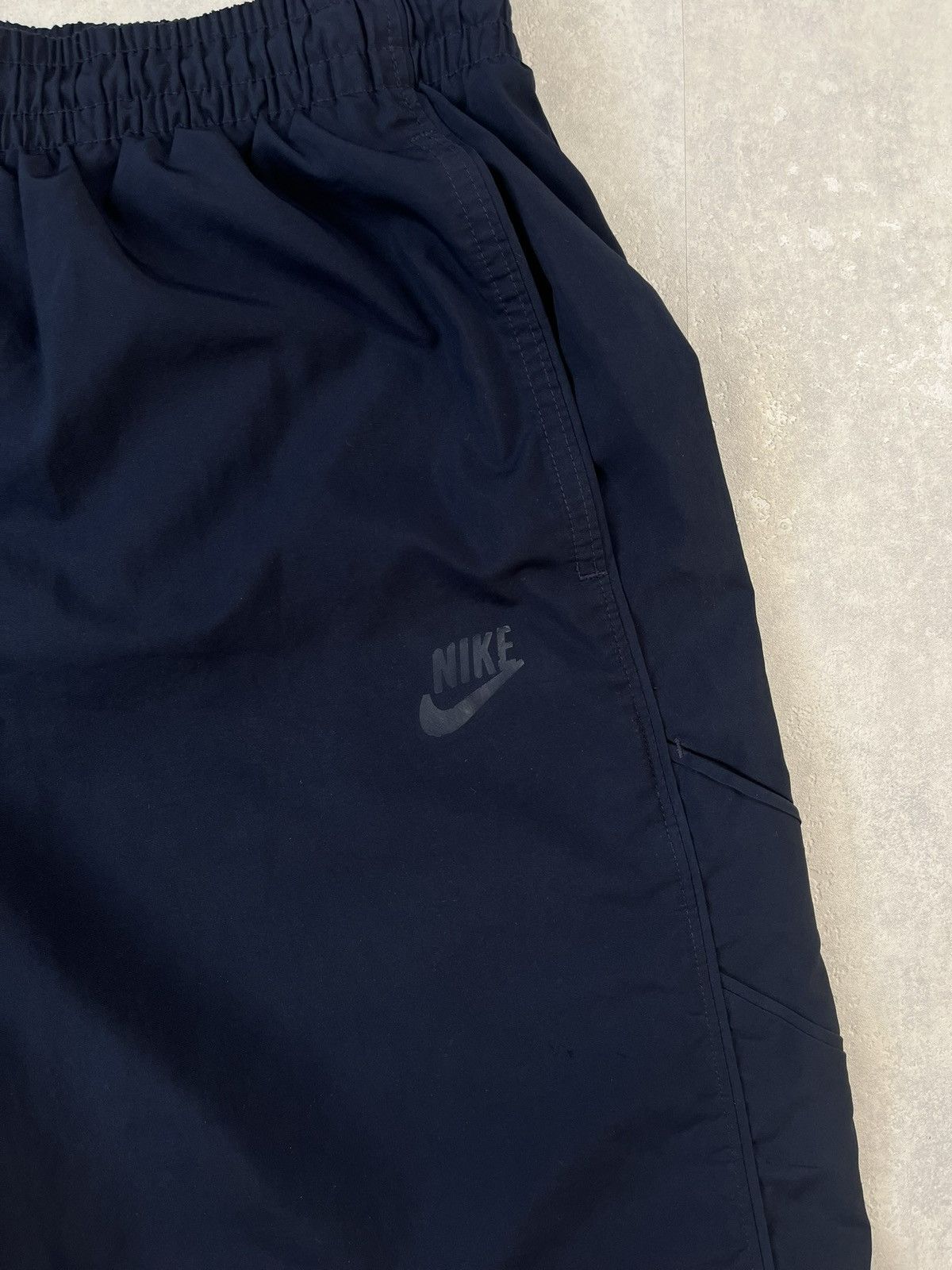 Nike × Vintage 00s Nike Retro Logo Vintage Parachute Baggy Sweapants Size US 33 - 2 Thumbnail