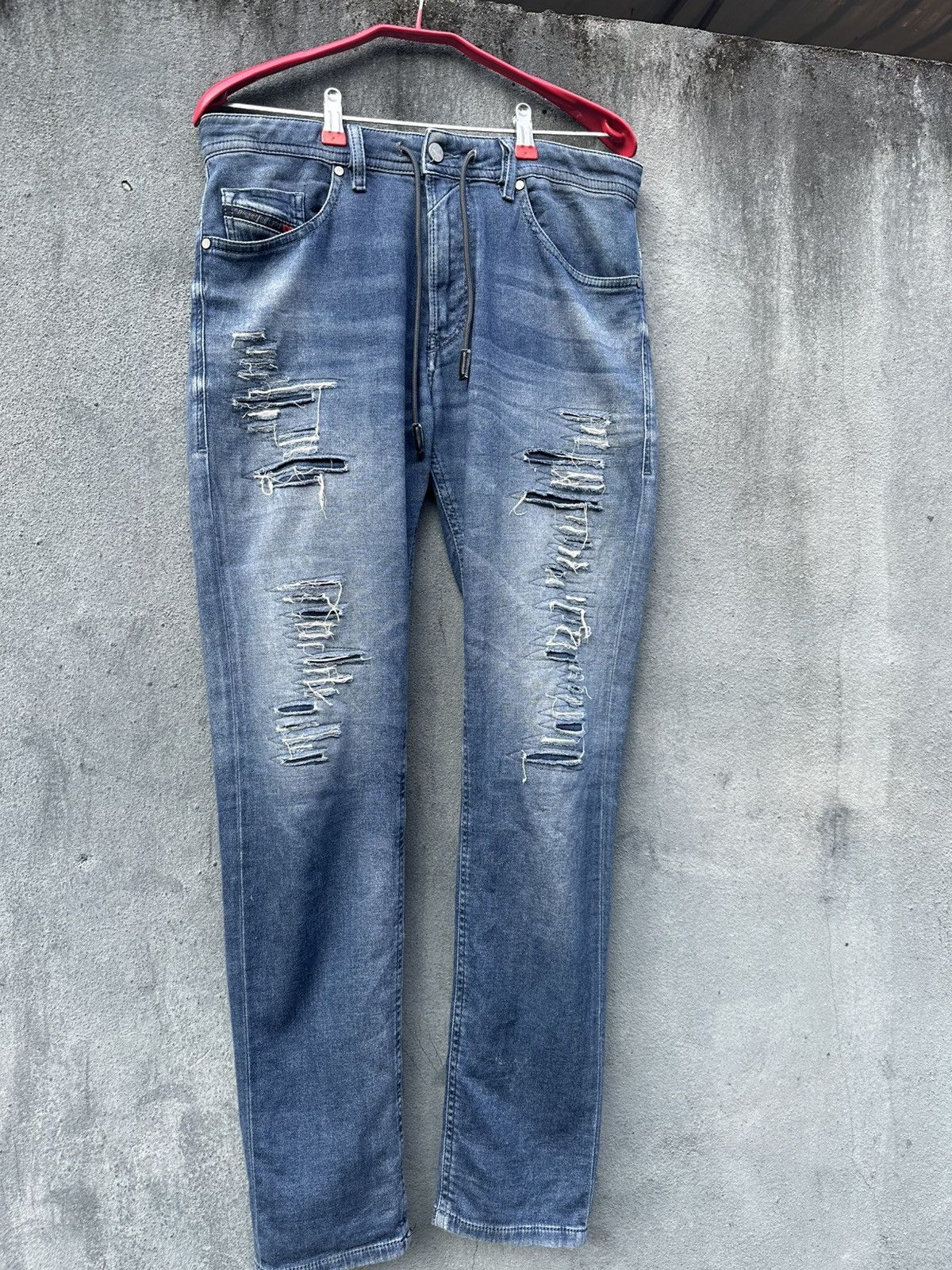 Diesel 👹Diesel Industry Thommer CB-NE Distressed Skinny Jeans Size US 31 - 3 Thumbnail