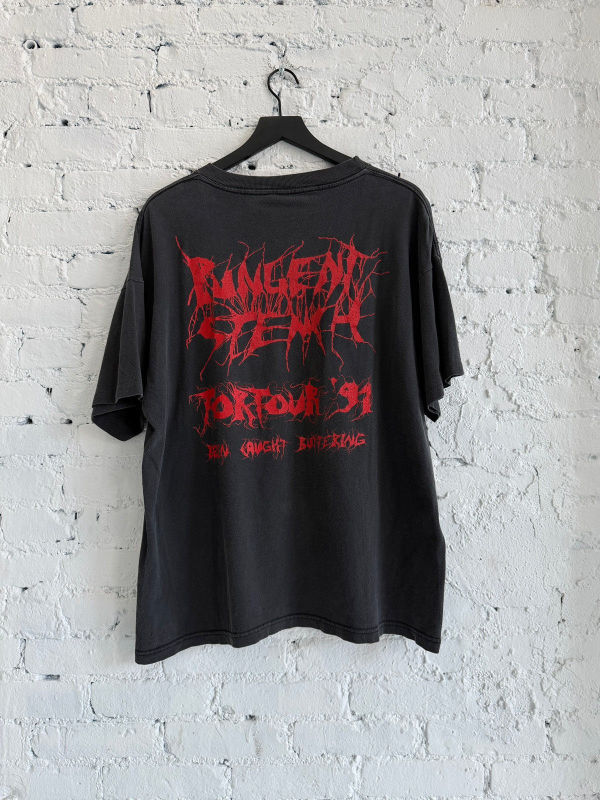 Vintage 1992 PUNGENT STENCH ‘BEEN CAUGHT BUTTERING’ TEE Size US XXL / EU 58 / 5 - 2 Thumbnail