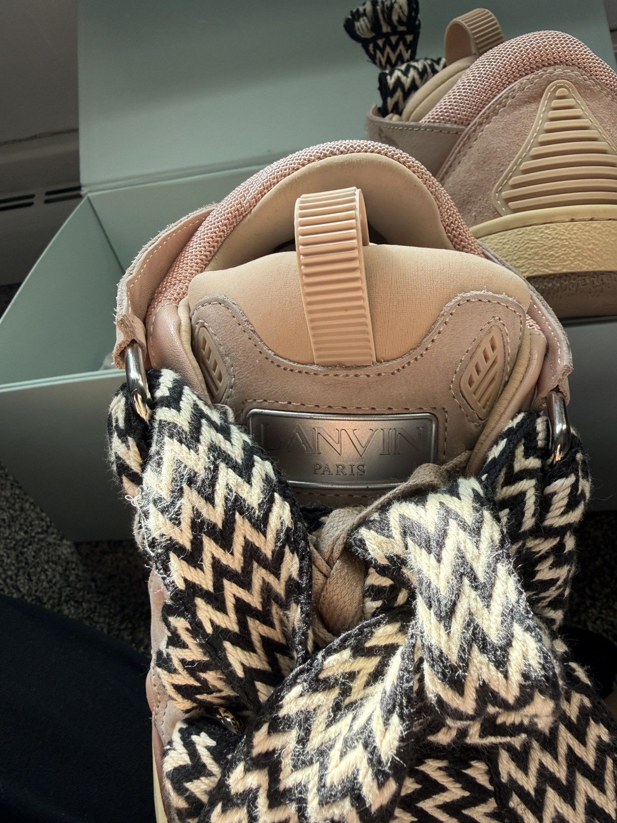 Lanvin Lanvin Leather Curb Sneakers - Pink Size US 8 / IT 38 - 6 Thumbnail