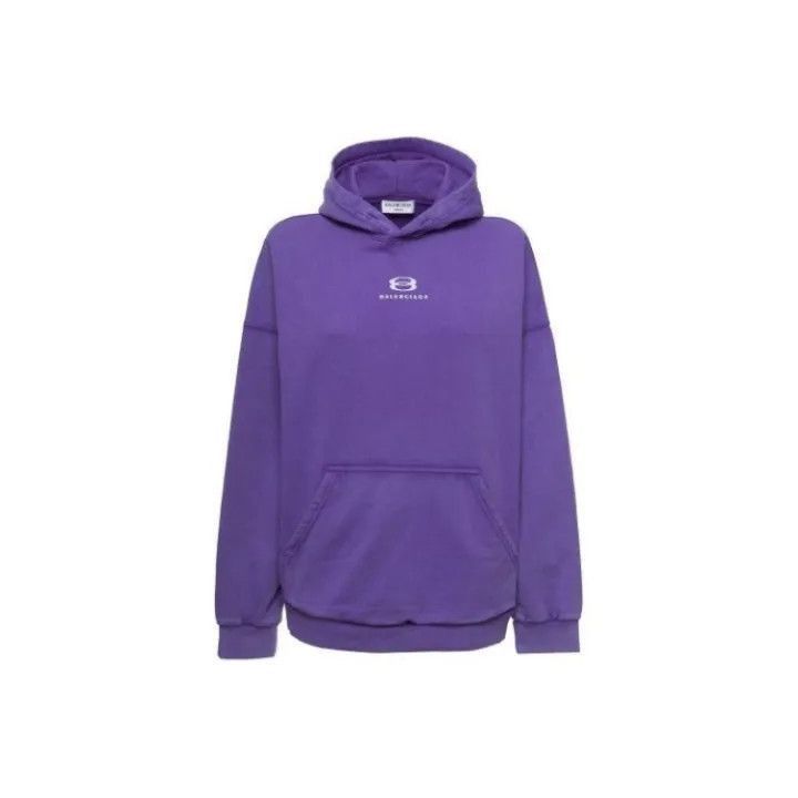Balenciaga Balenciaga SS22 Purple Hooded Sweatshirt 0079-2507 Size M / US 6-8 / IT 42-44 - 1 Thumbnail