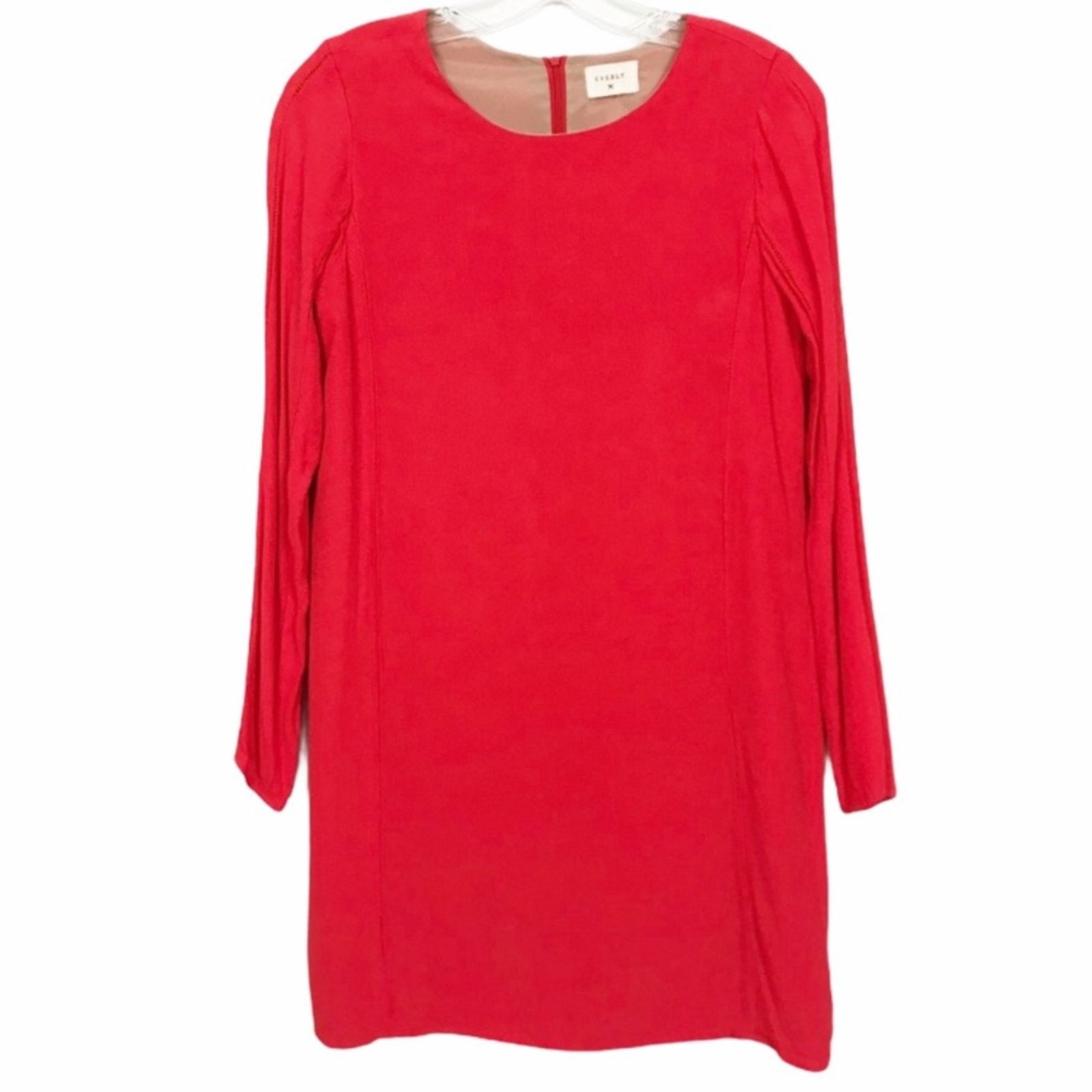 Other Everly Red Long Sleeve Shift Dress Sz S Size S / US 4 / IT 40 - 1 Thumbnail