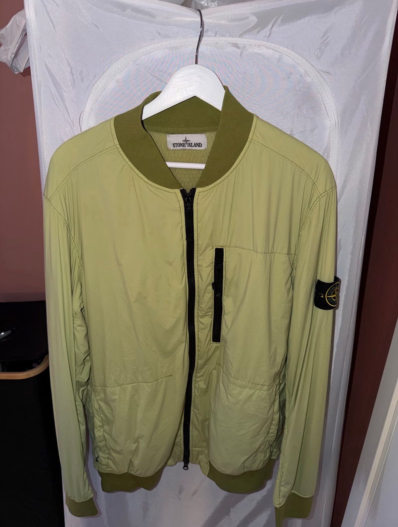 Stone Island Stone Island Green Nylon-TC with Polartec Bomber Jacket Size US L / EU 52-54 / 3 - 1 Thumbnail