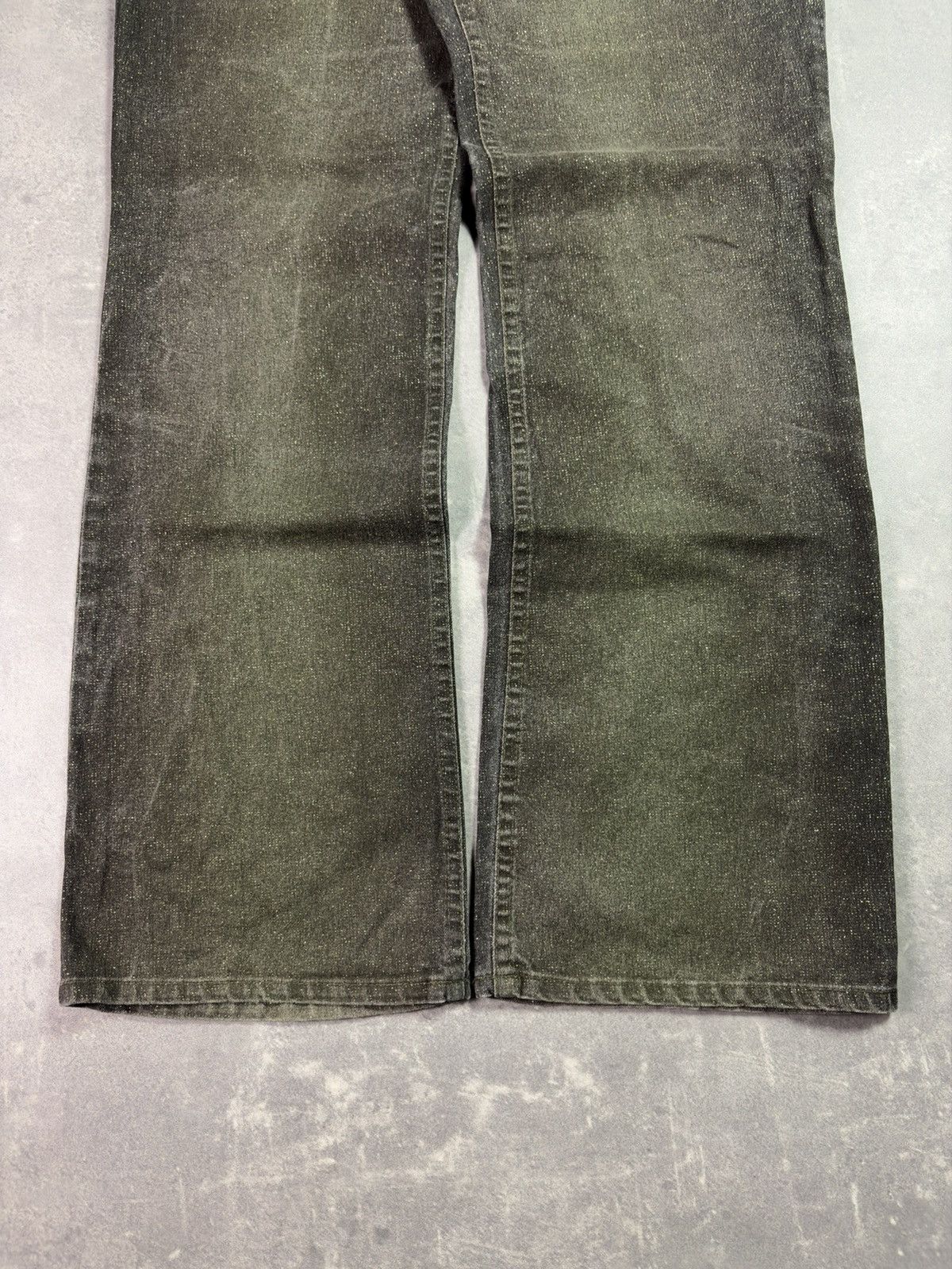 Roberto Cavalli 90s Roberto Cavalli Glitter Faded Wide Leg Denim Jeans XL Size US 34 / EU 50 - 4 Thumbnail