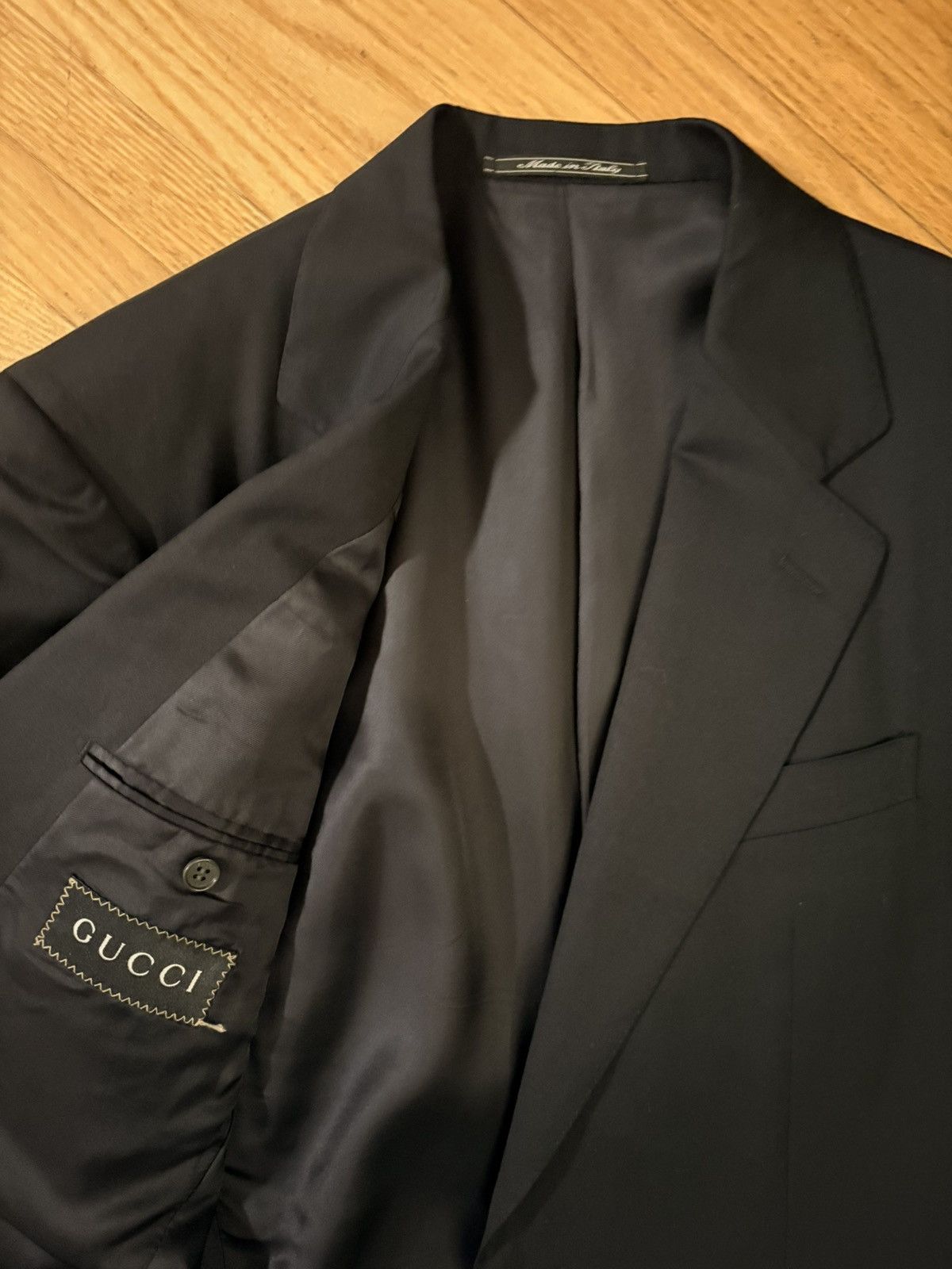 Gucci Gucci By Tom Ford Suit Jacket Navy Blazer Italy Size 46R - 3 Thumbnail