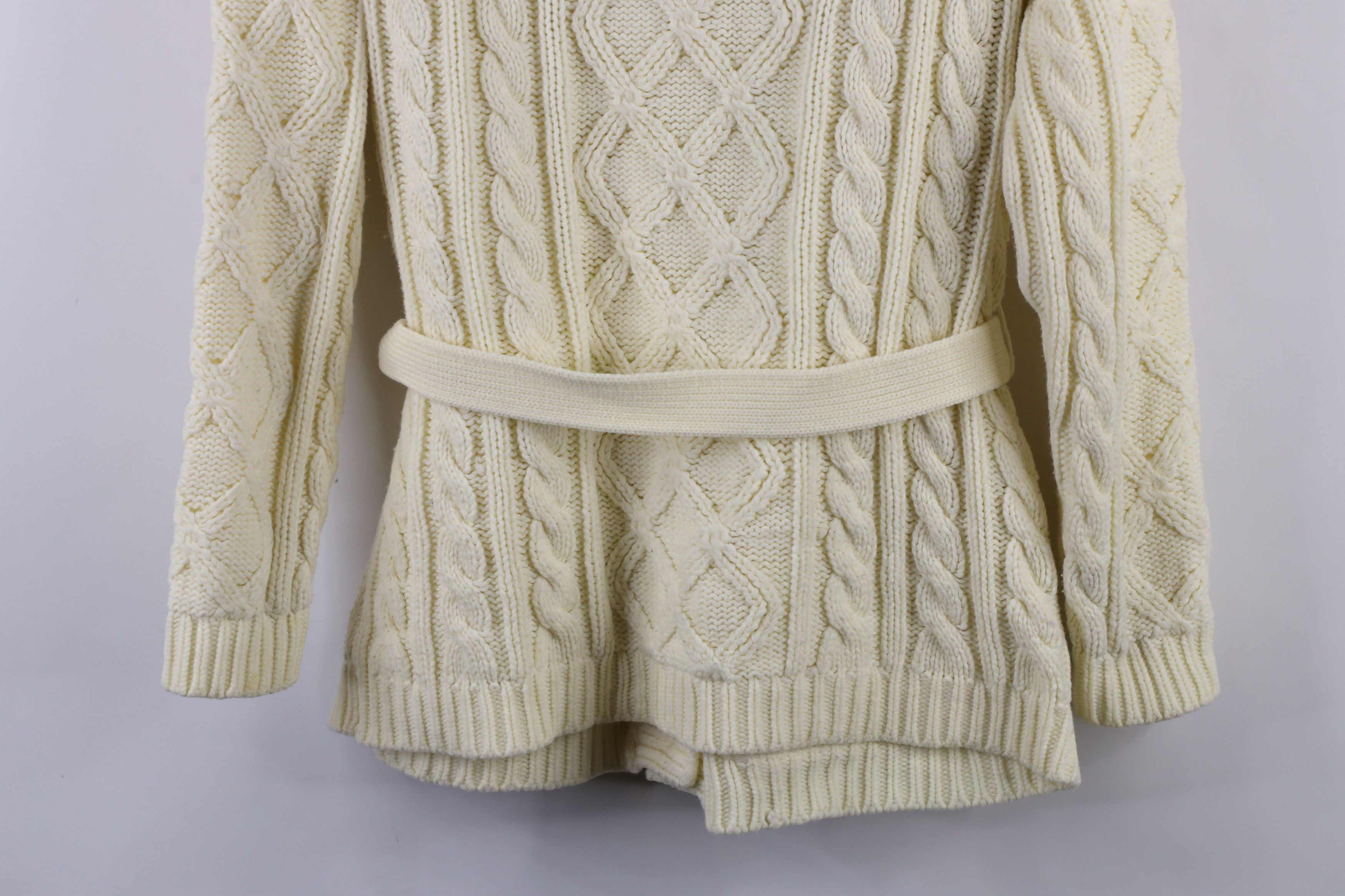 Vintage Vintage 60s 70s Streetwear Fisherman Knit Cardigan Sweater Size M / US 6-8 / IT 42-44 - 12 Thumbnail