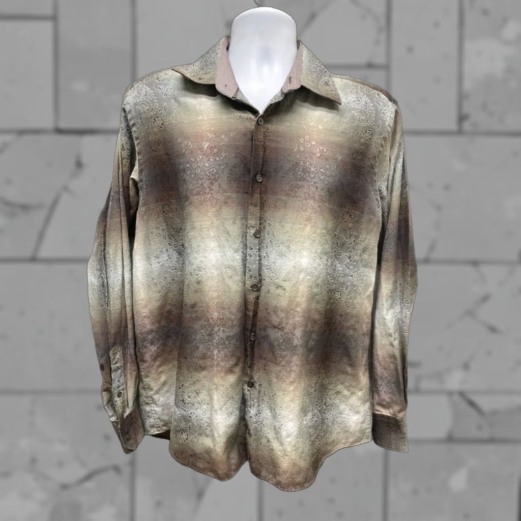 BUGATCHI Bugatchi Uomo Classic Fit Multicolor Long Sleeve Button Down Mens L Shirt Size US L / EU 52-54 / 3 - 1 Thumbnail