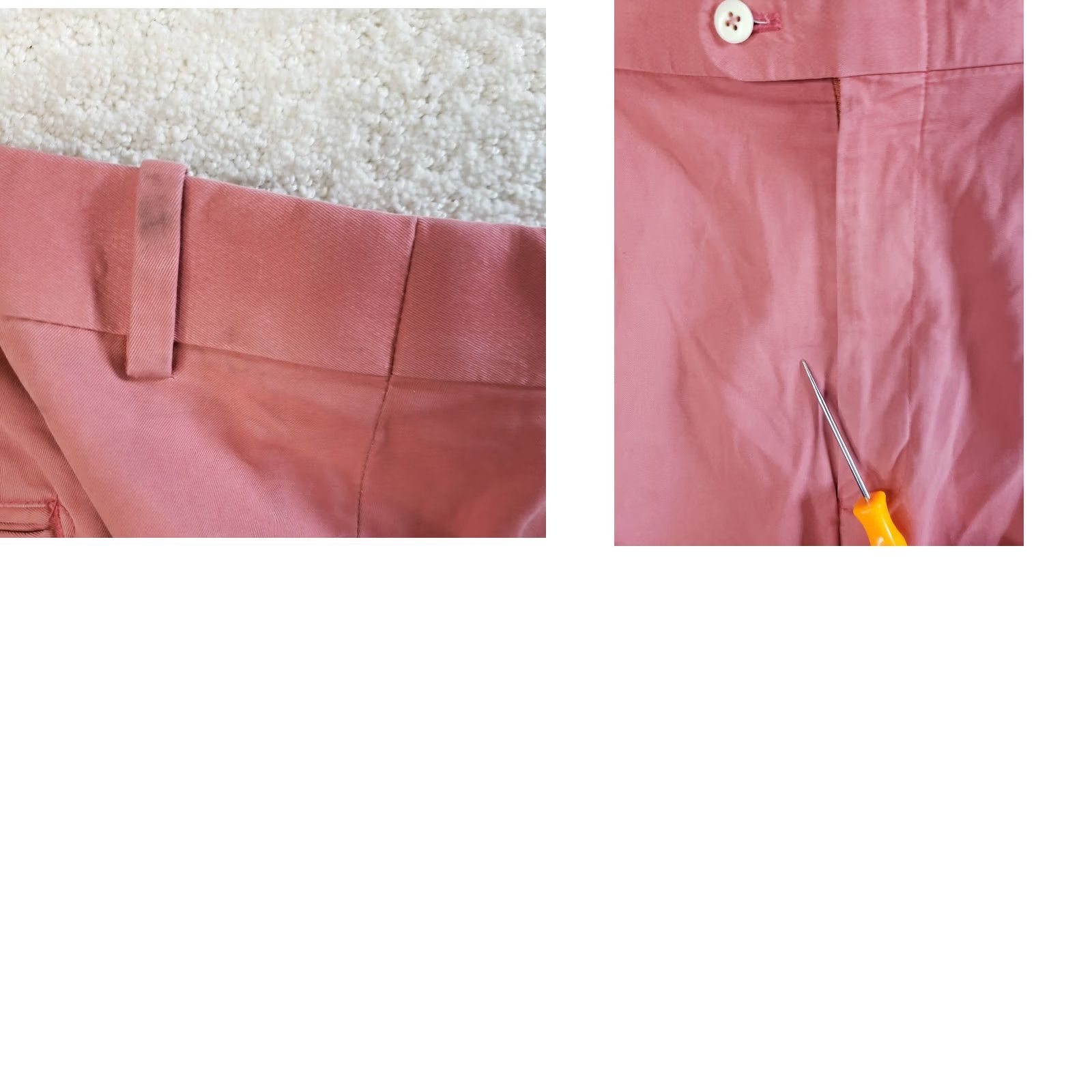 Vintage Bullock&Jones Shorts Men's Pink Flat Front 42 Bermuda Lightweight Twill Zip Pocket Beach City Casual Regular 8.25in Inseam Mens Size US 42 / EU 58 - 9 Thumbnail
