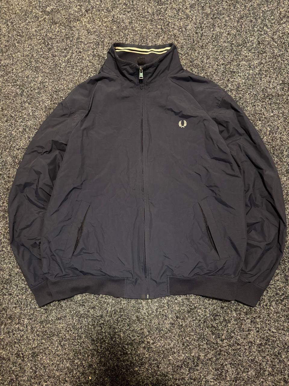 Fred Perry RARE FRED PERRY DARK BLUE NYLON VINTAGE BOMBER ZIP JACKET Size US XL / EU 56 / 4 - 1 Thumbnail