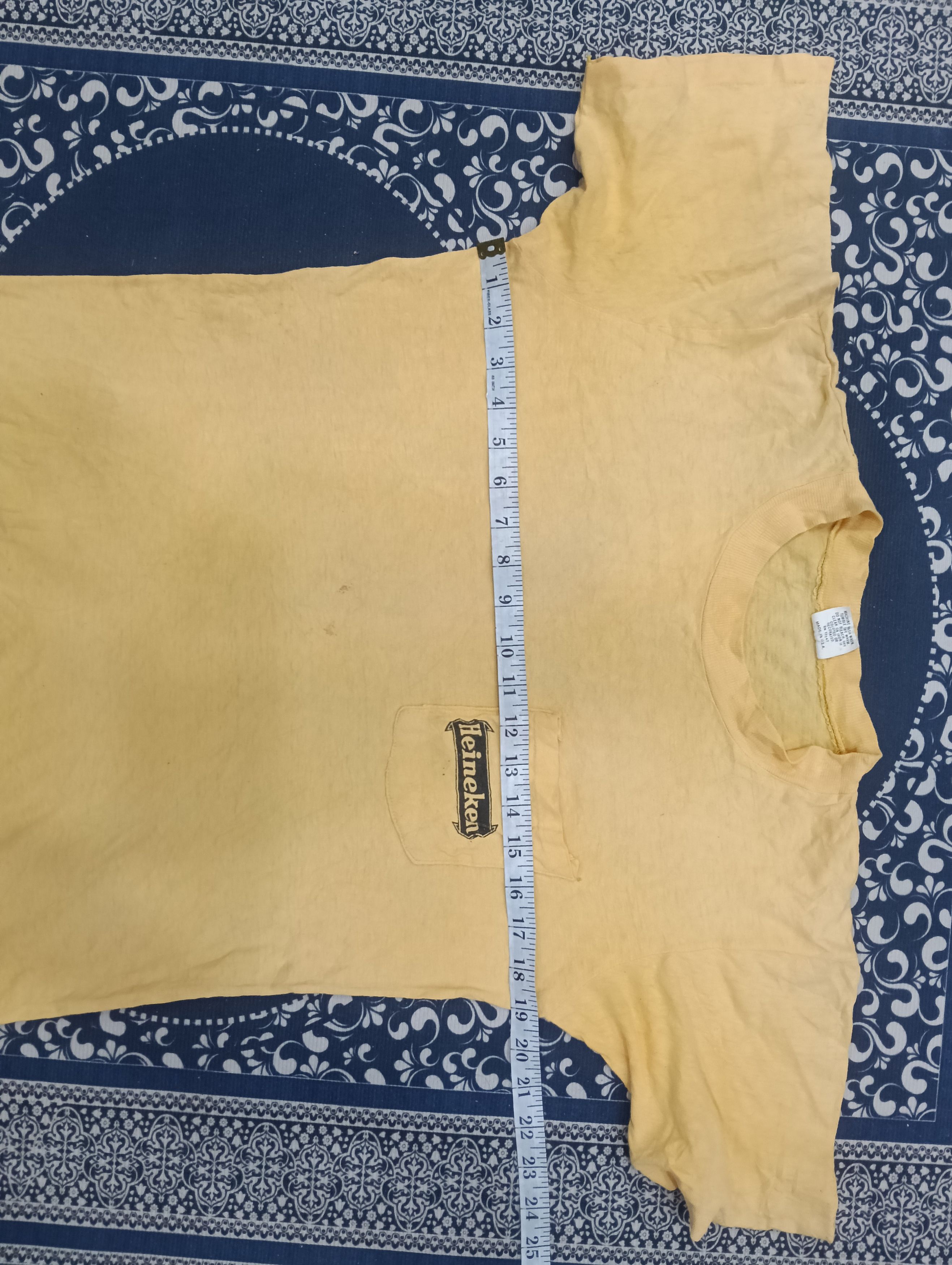 Vintage Rare Vintage 70s Thrashed Heineken Pocket Tee Size US M / EU 48-50 / 2 - 10 Thumbnail