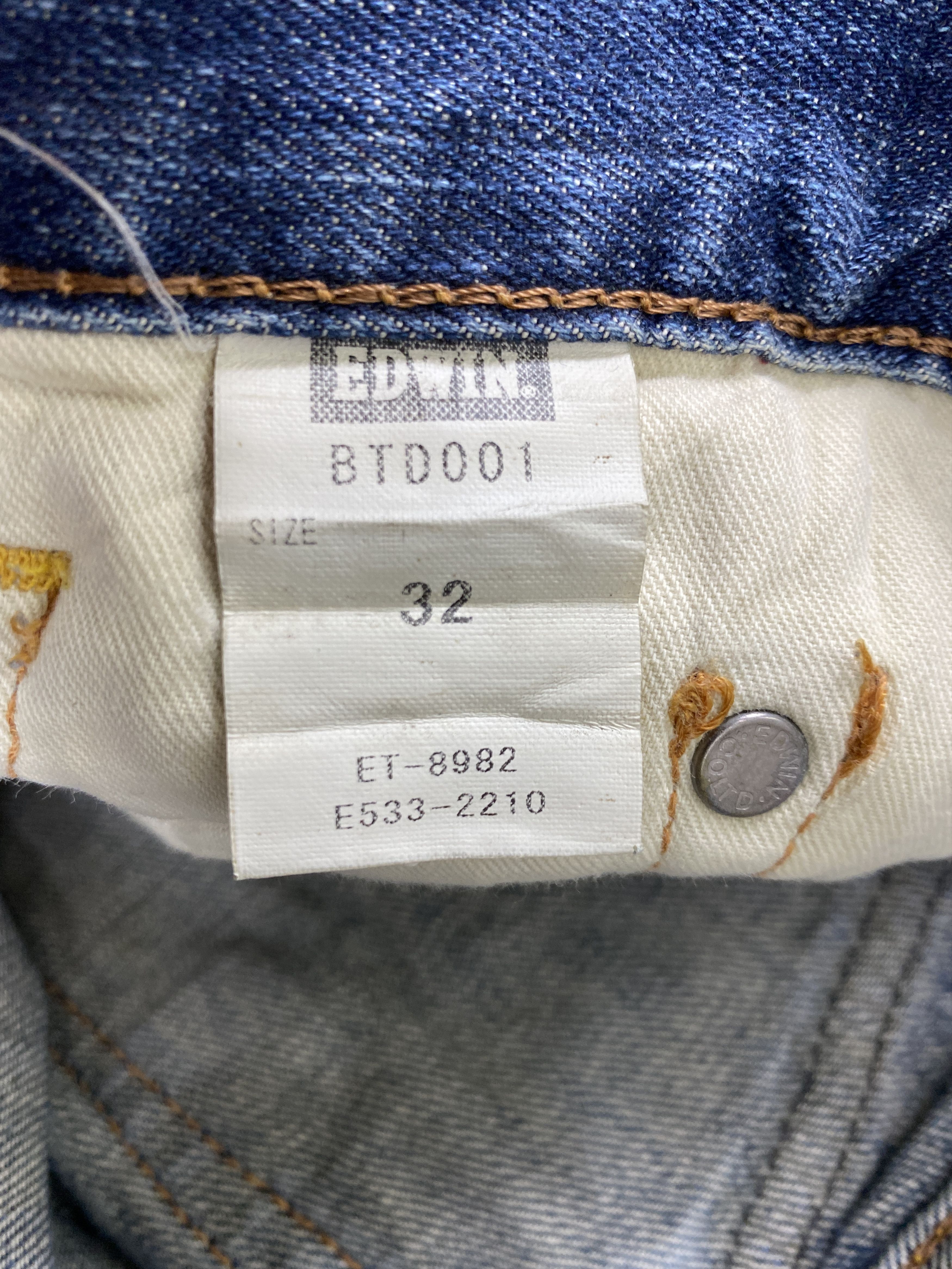 Kapital Edwin Jeans Japan 503 Blue Trip Distressed Mud Washed-JN3800 Size US 35 - 10 Thumbnail
