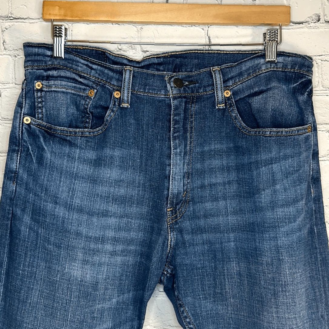 Levi's Levi's 505 Jeans Mens Straight Leg Size 34x32 Blue | W34 L32 Regular Inseam 32 | Levi's 505 Men’s Straight Jeans Size US 34 / EU 50 - 2 Thumbnail