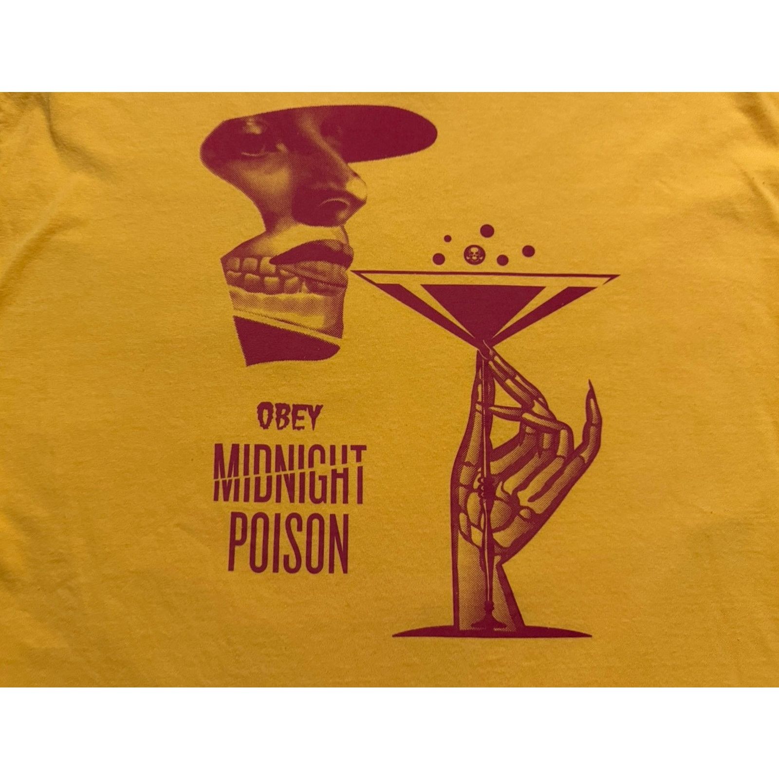 Obey Obey Men’s Shirt L Sleeve Yellow “Worldwide” Midnight Poison Size US XL / EU 56 / 4 - 2 Thumbnail