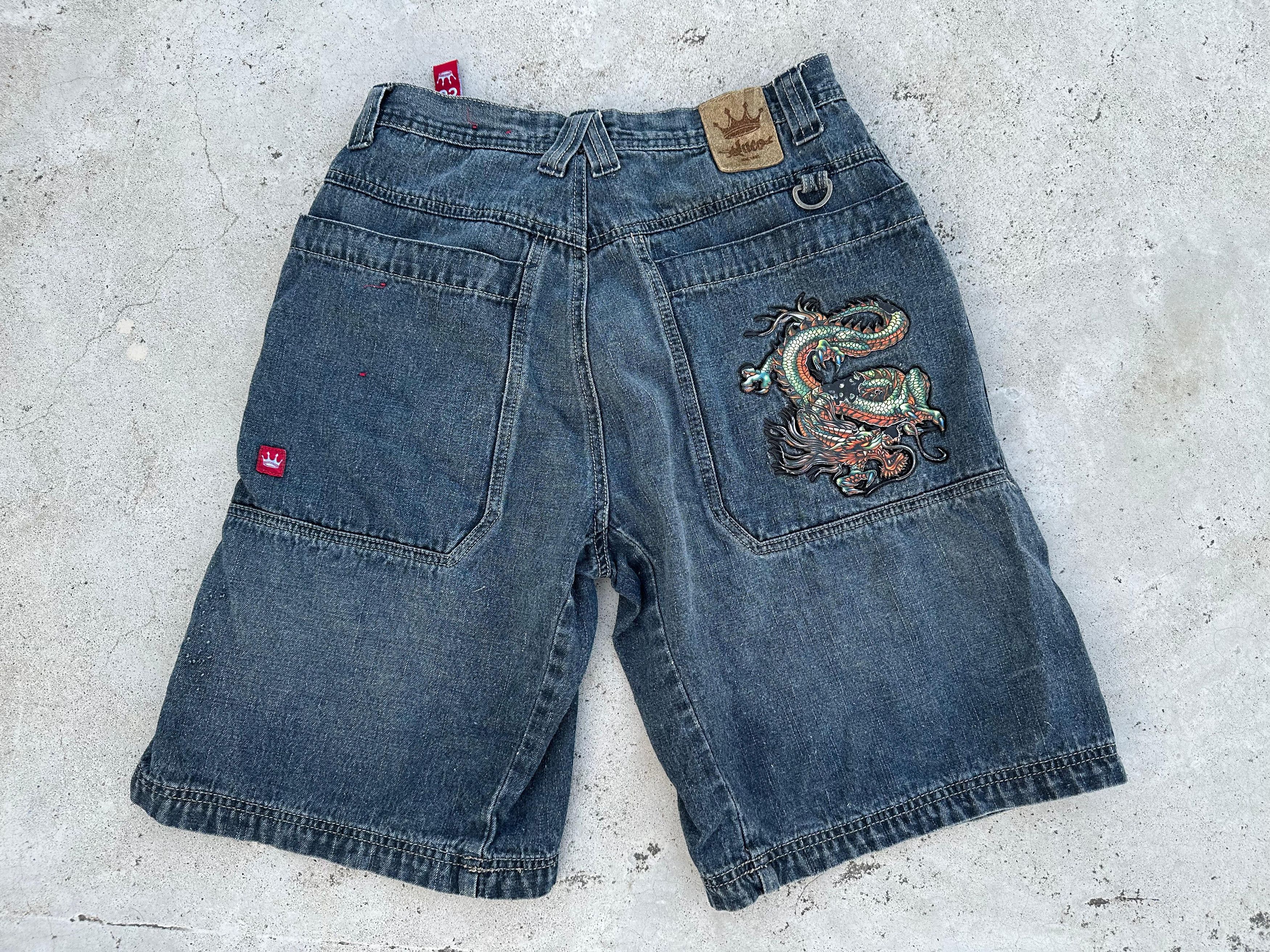 JNCO vintage jnco dragon jorts faded black Size US 28 / EU 44 - 2 Thumbnail