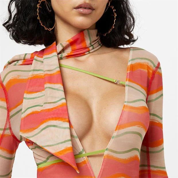 Jacquemus o1g2r1mq1024 Bodysuit in Multicolor Size M / US 6-8 / IT 42-44 - 3 Thumbnail