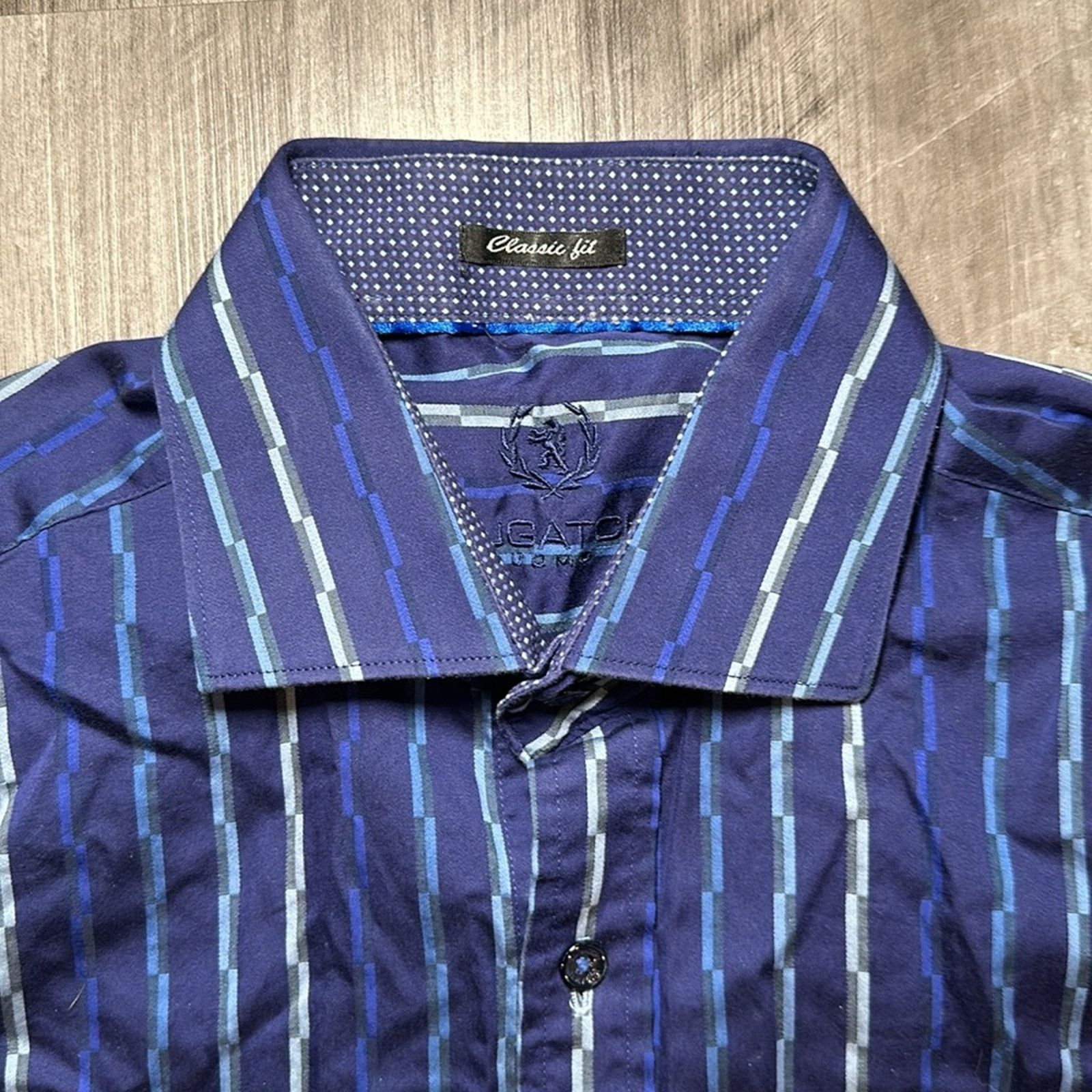 BUGATCHI Bugatchi Uomo Classic Fit Long Sleeve Button Down - Large Size US L / EU 52-54 / 3 - 5 Thumbnail