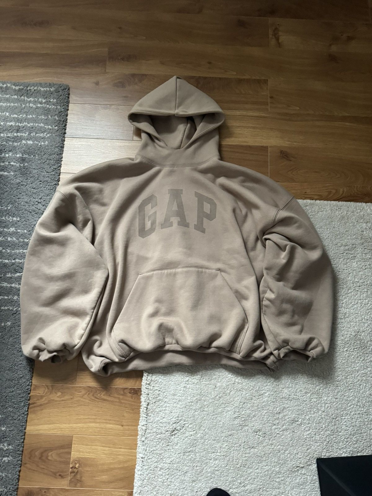 Balenciaga × Gap × Yeezy Season Yeezy Gap Dove hoodie Beige | Grailed