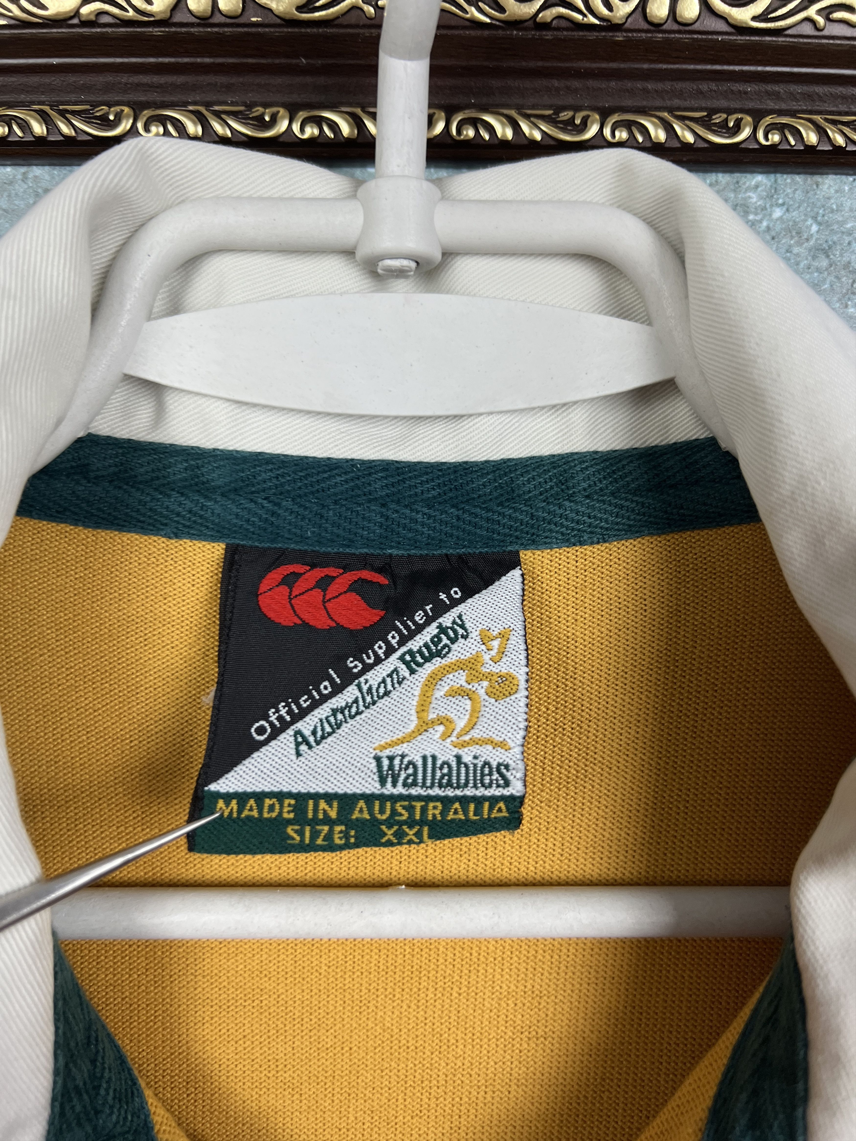 Vintage Australia Rugby Union Jersey Wallabies Shirt Long Sleeve Size US XXL / EU 58 / 5 - 6 Thumbnail
