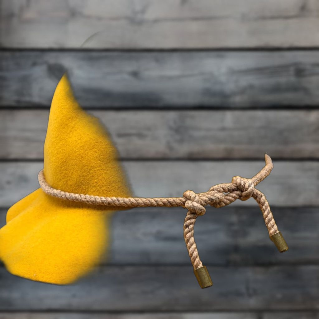 Vintage VINTAGE The Salting Wool Fedora Hat Womens 3 (22'') Mustard Yellow Paper Braid Fedora Wool Hat Womens One Size Yellow Bohemian 90s Mens Womens Size ONE SIZE - 1 Thumbnail