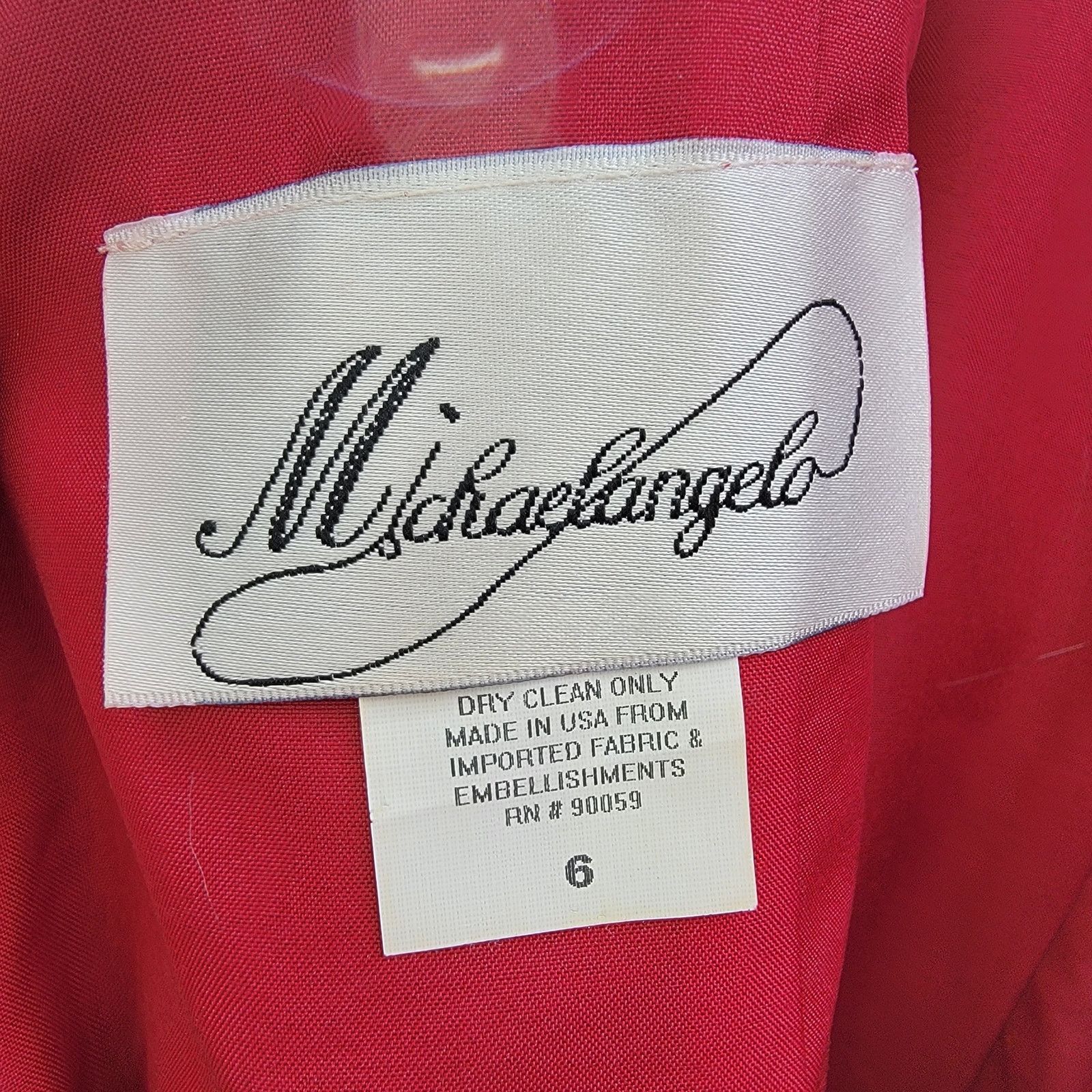 Other Michaelangelo Red Sleeveless Party Dress - Size 6 Size M / US 6-8 / IT 42-44 - 9 Thumbnail