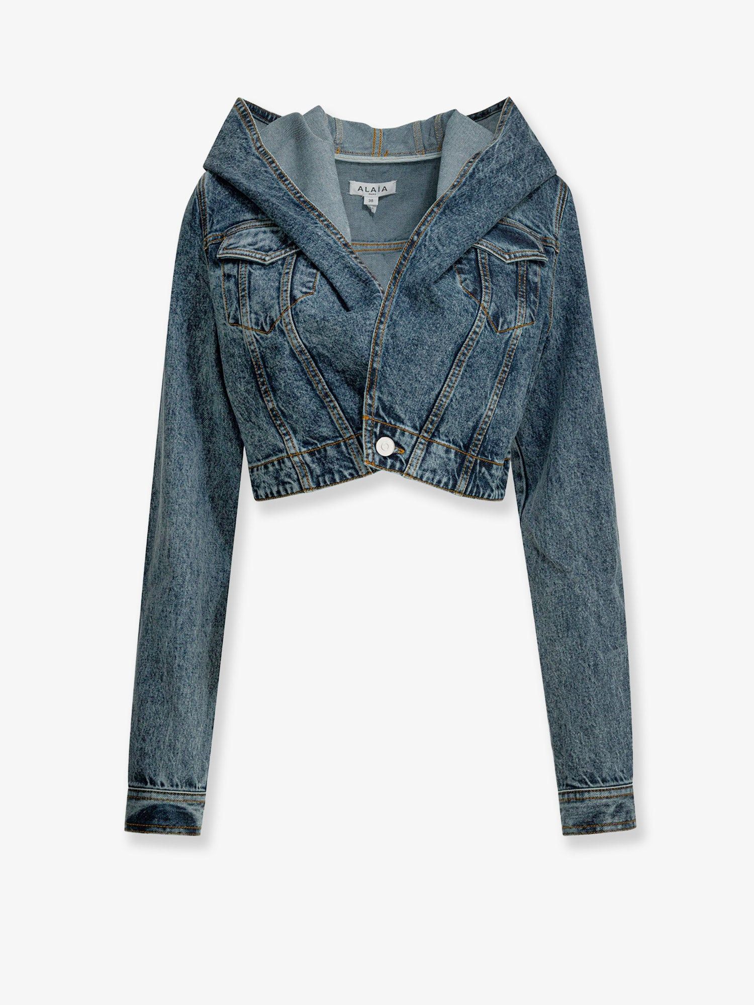 Alaia Hooded Denim Jacket Size M / US 6-8 / IT 42-44 - 1 Thumbnail