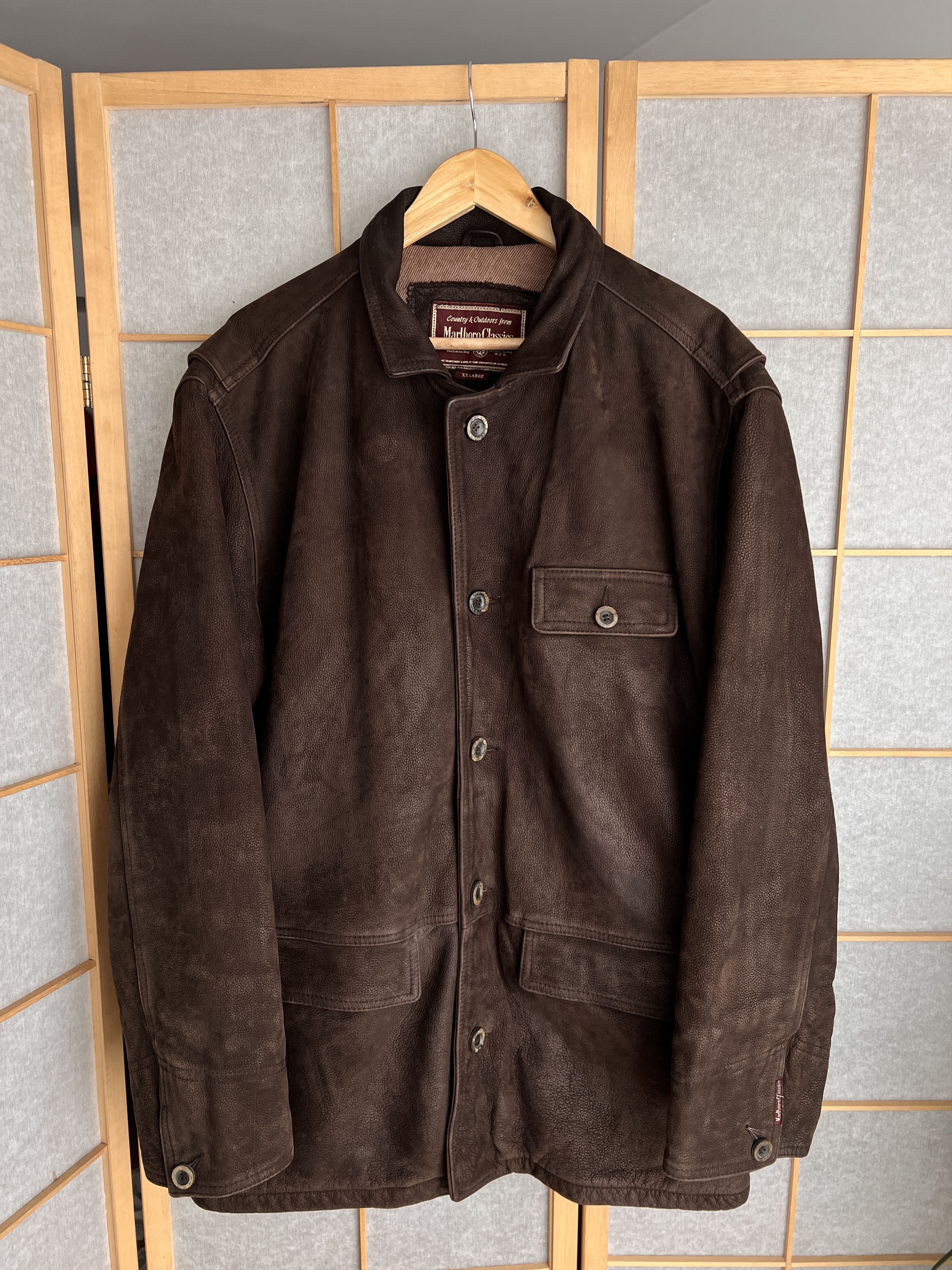Hysteric Glamour VTG Junya Balenciaga Style Classic Leather Coat Jacket Cargo Size US XXL / EU 58 / 5 - 19 Thumbnail