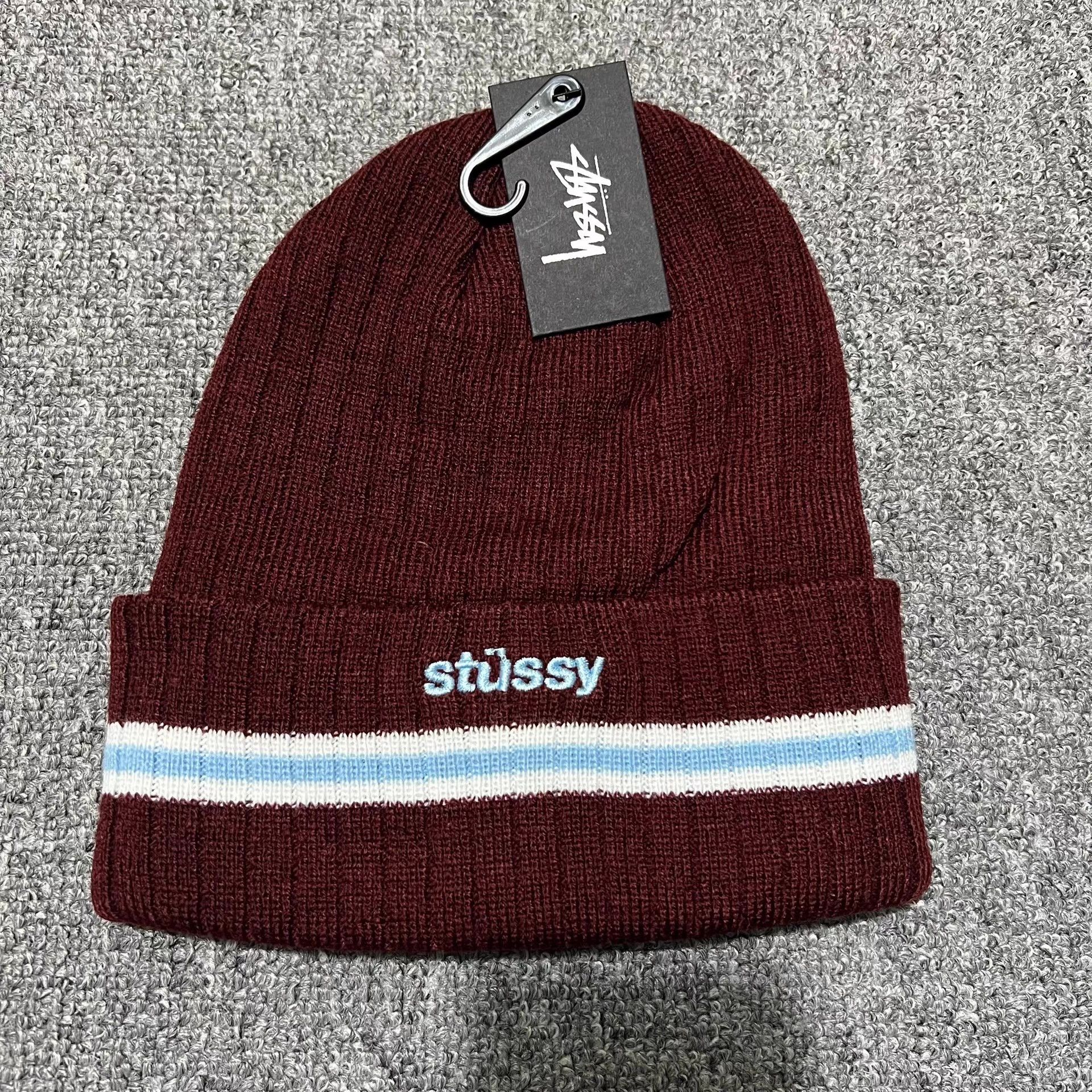 Stussy Stussy Striped Embroidered Logo Knit Beanie Q7 Size ONE SIZE - 7 Thumbnail
