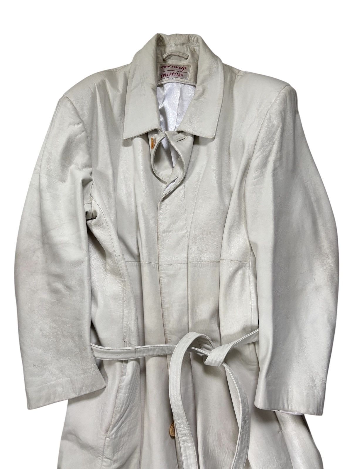 Vintage Vintage Leather Trench Coat Size US XXL / EU 58 / 5 - 4 Thumbnail