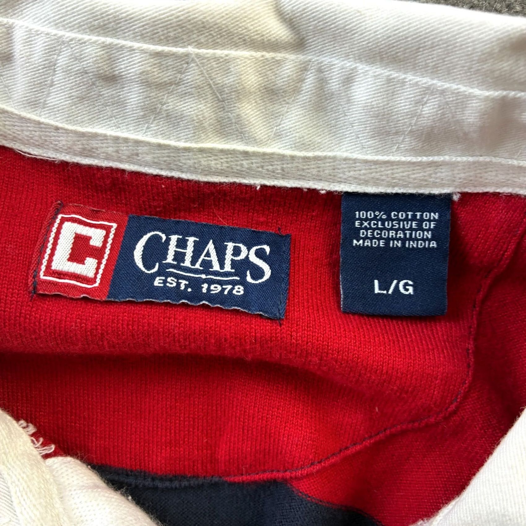 Chaps Chaps Rugby Shirt Mens Large Red Long Sleeve Polo Preppy Y2K Crest Size US L / EU 52-54 / 3 - 7 Thumbnail