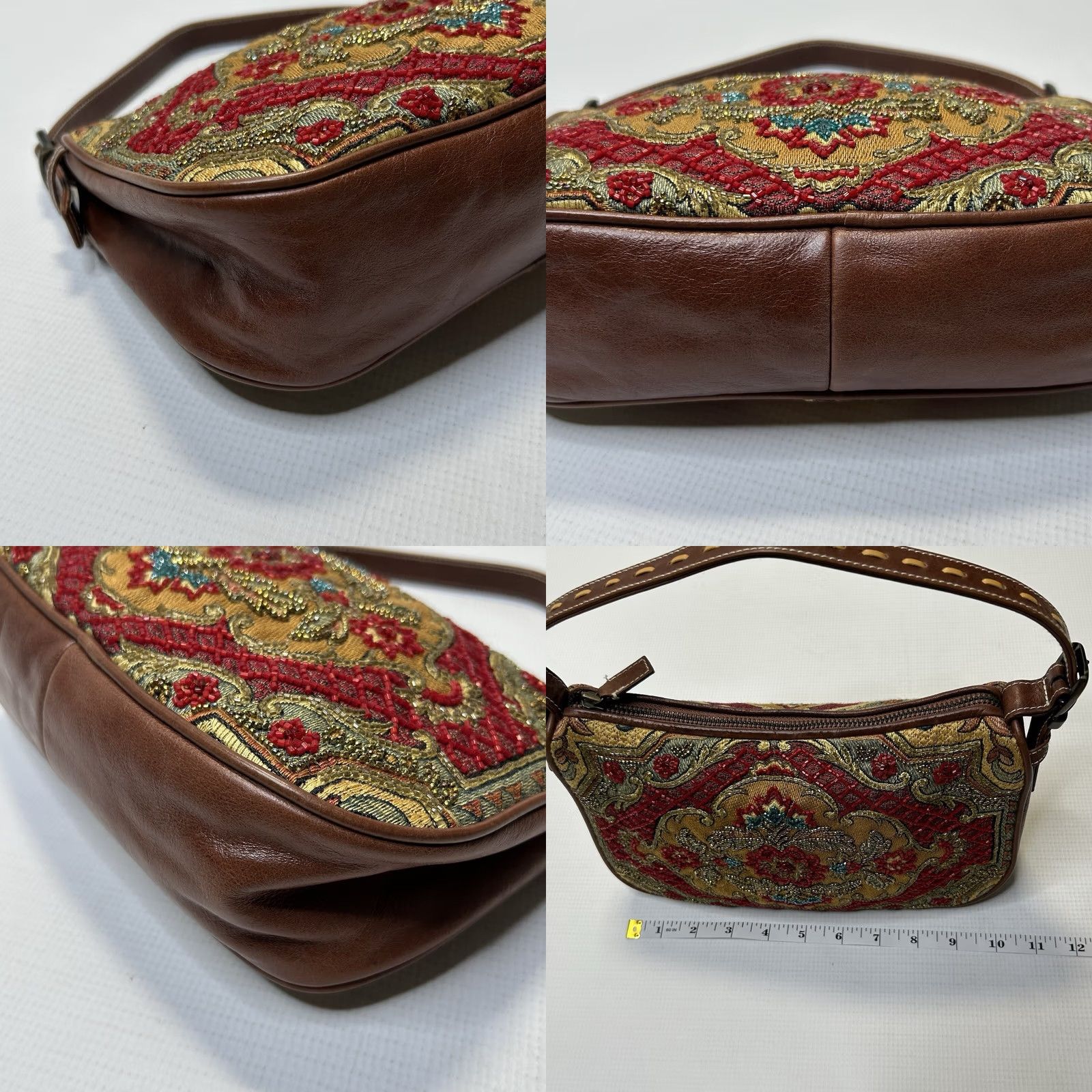 Vintage VINTAGE Isabella Fiore Embellished Tapestry Shoulder Bag Size ONE SIZE - 6 Thumbnail