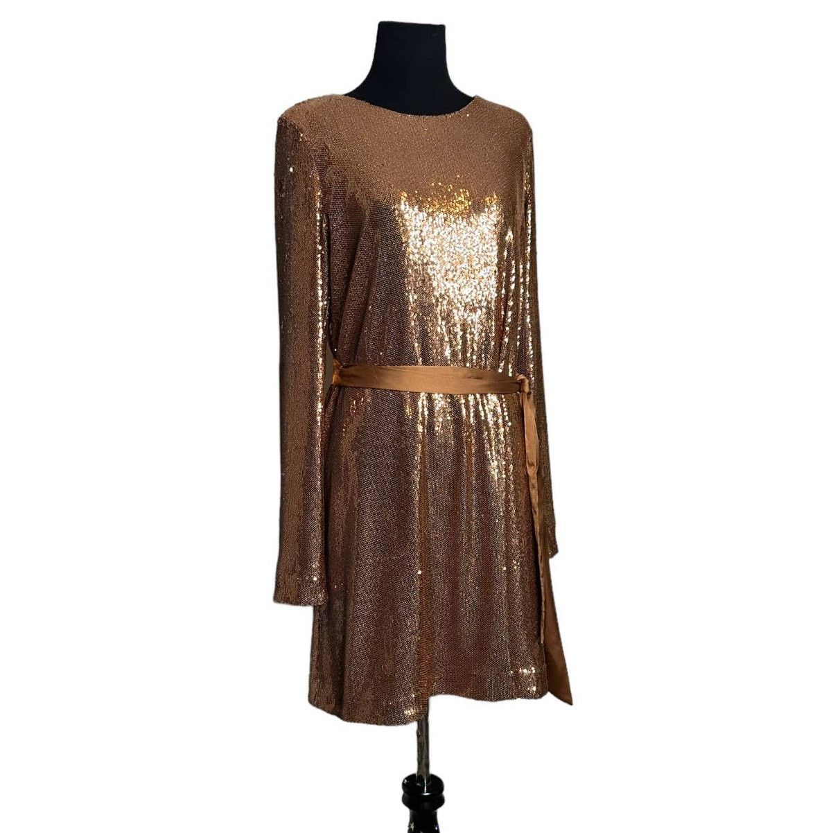 Ramy Brook Ramy Brook Hallie Gold Sequin Belted Mini Dress size S Size S / US 4 / IT 40 - 9 Thumbnail