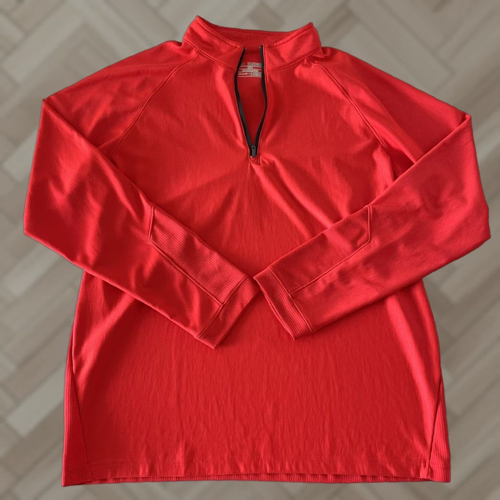 Under Armour Under Armour Loose All Season 1/4 Zip Pullover Light Jacket Red 2XL Mens Coat Sweatshirt Shirt Athletic Polyester 1/4 Zip Size US XXL / EU 58 / 5 - 1 Thumbnail