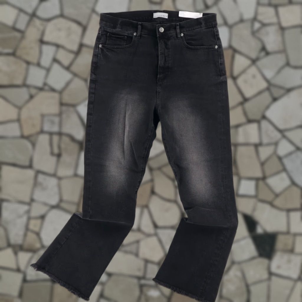 Loft Loft Jeans The Kick Crop Tall Cotton Denim Black Women's 31 Slim Inseam 30in 32 Waist Regular 5% Stretch Shirt Pants Casual Size 24" / US 00 / IT 34 - 1 Thumbnail