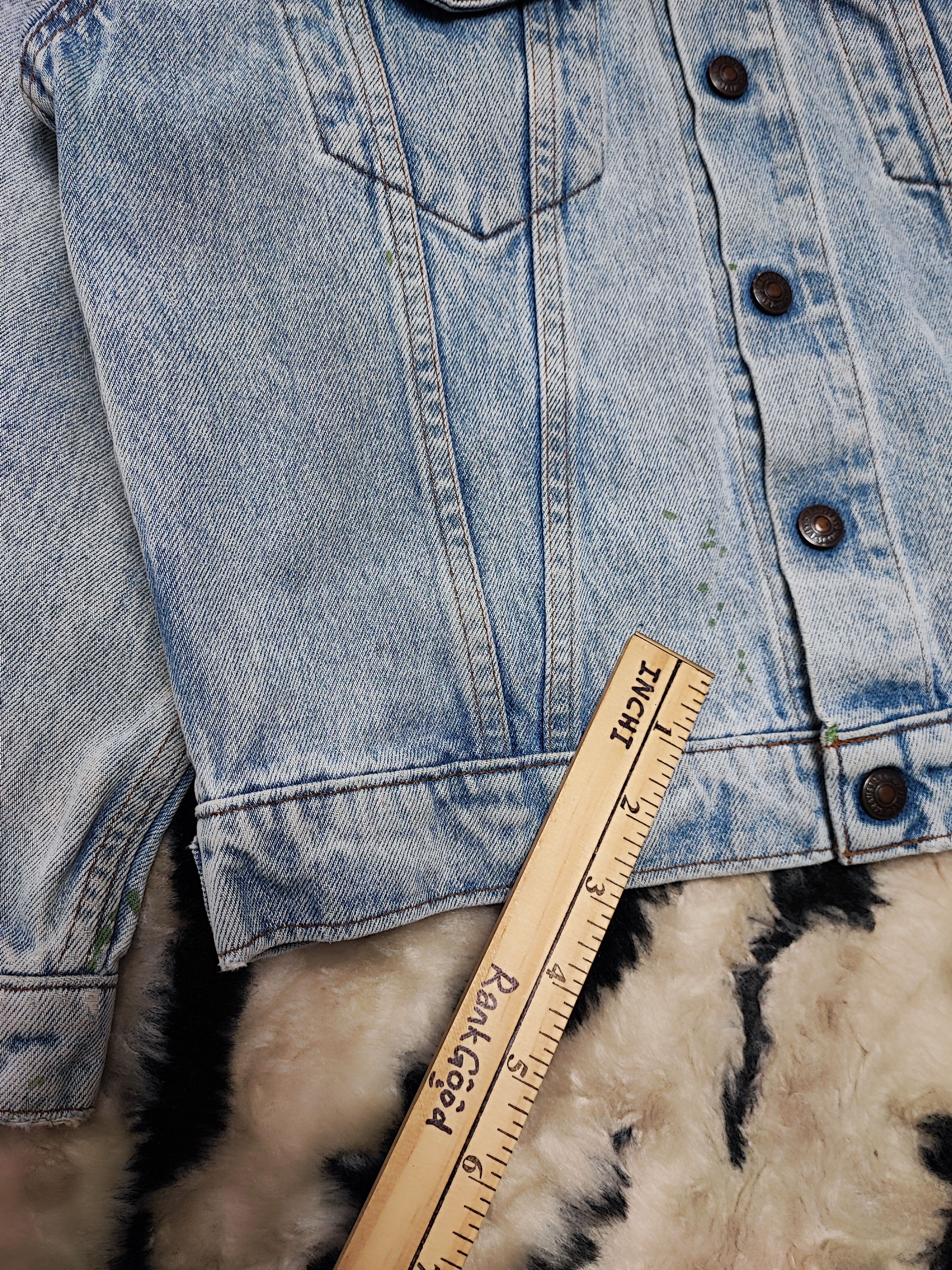 Levi's Vintage LEVIS Denim Jacket 80s Trashed Distressed Grunge Erd Size US XS / EU 42 / 0 - 6 Thumbnail