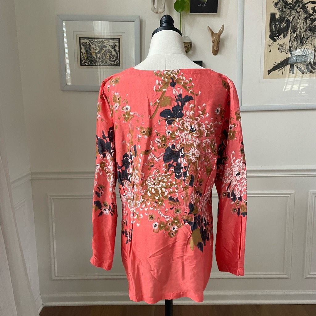 Other Masai Copenhagen Neiman Marcus Dafna Coral Blush Floral Top Size M / US 6-8 / IT 42-44 - 6 Thumbnail