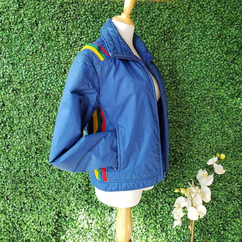 Sears vintage 1960s 70s RAINBOW striped cropped jacket Size US L / EU 52-54 / 3 - 2 Thumbnail