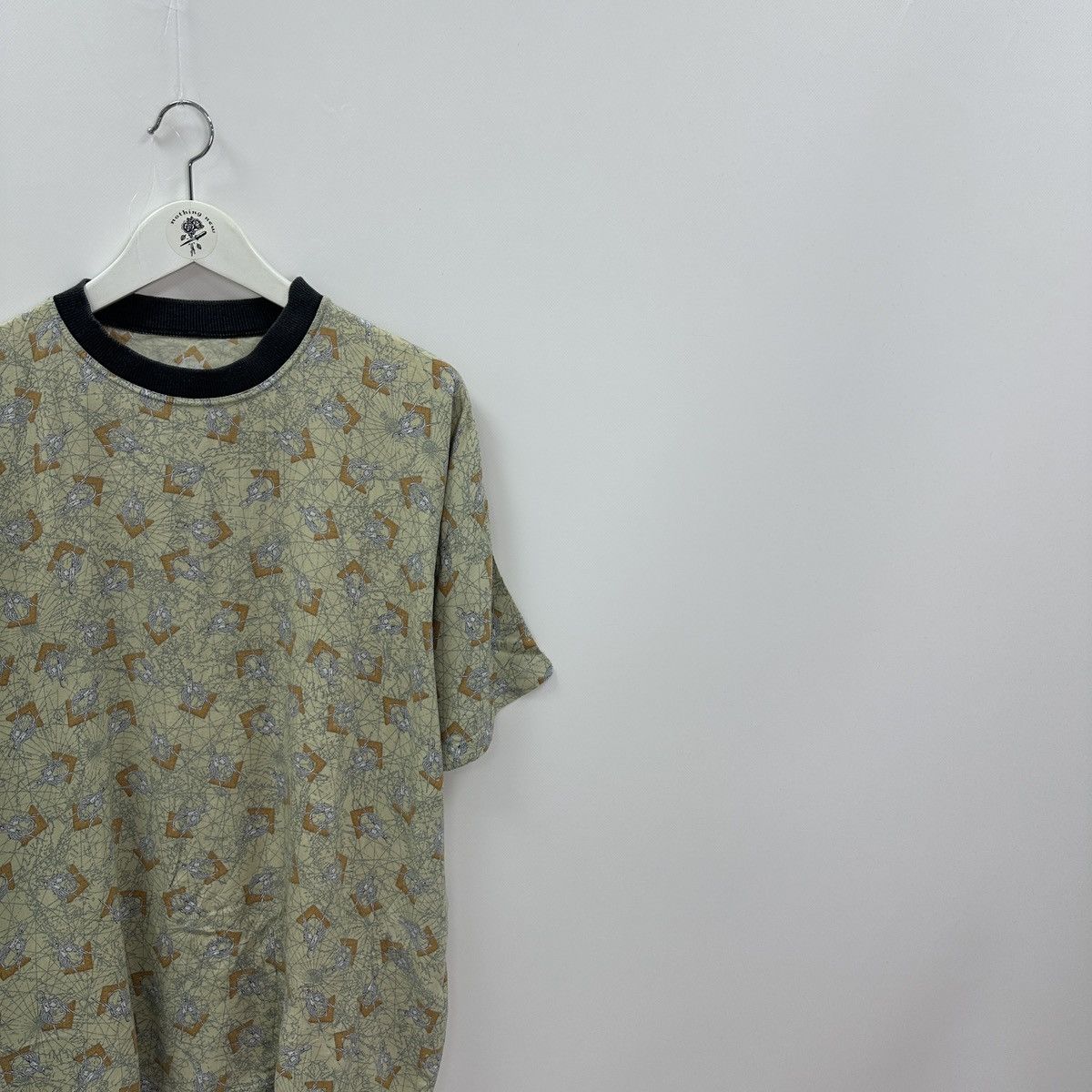 Vintage Vintage 90s Abstract basic light tee washed monogram y2k Size US L / EU 52-54 / 3 - 2 Thumbnail