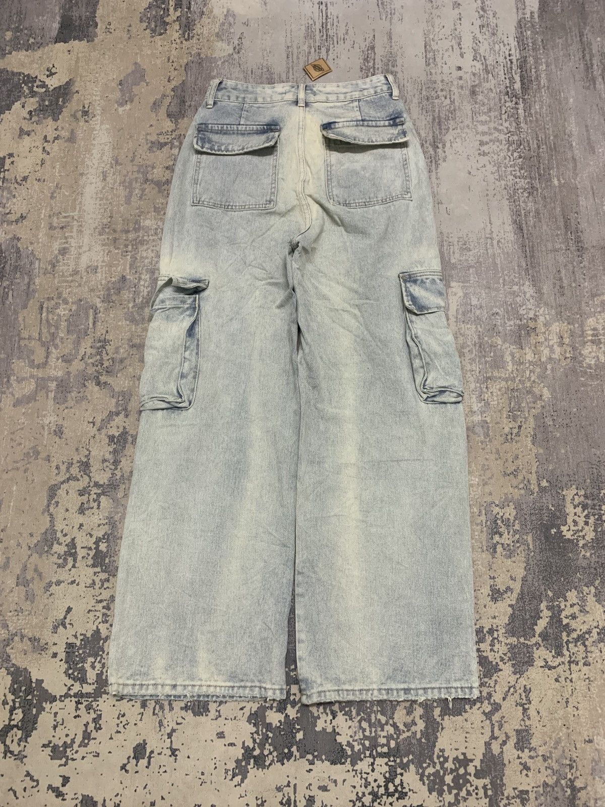 Jean Vintage Cargo Baggy Jeans Wide Leg Fit Utility Streetwear Size US 28 / EU 44 - 6 Thumbnail