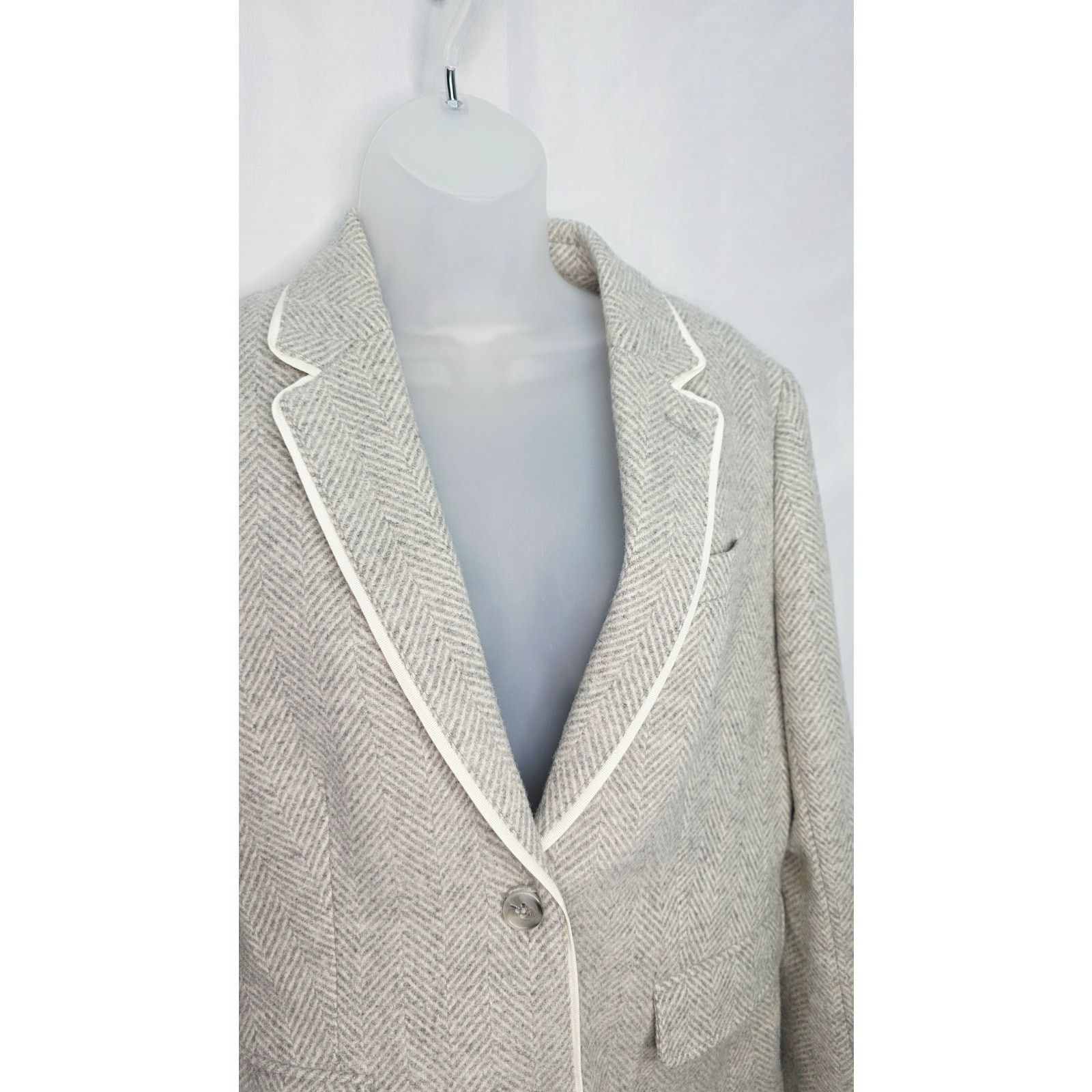 Vineyard Vines Vineyard Vines Wool Herringbone Blazer Academia Jacket Size L / US 10 / IT 46 - 3 Thumbnail