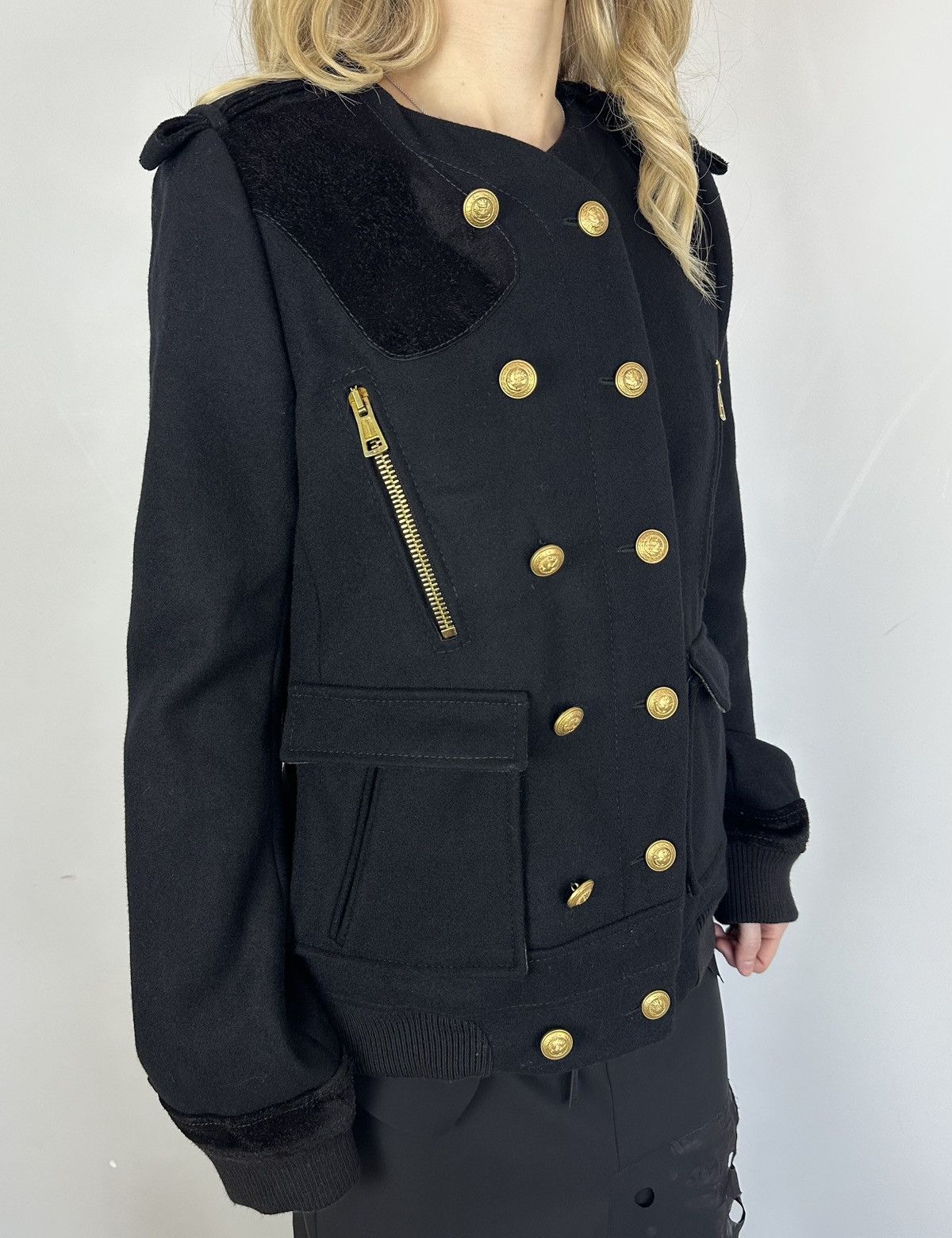 Balenciaga Balenciaga Black Wool Double Breasted Jacket 2007 Brass Size US L / EU 52-54 / 3 - 6 Thumbnail