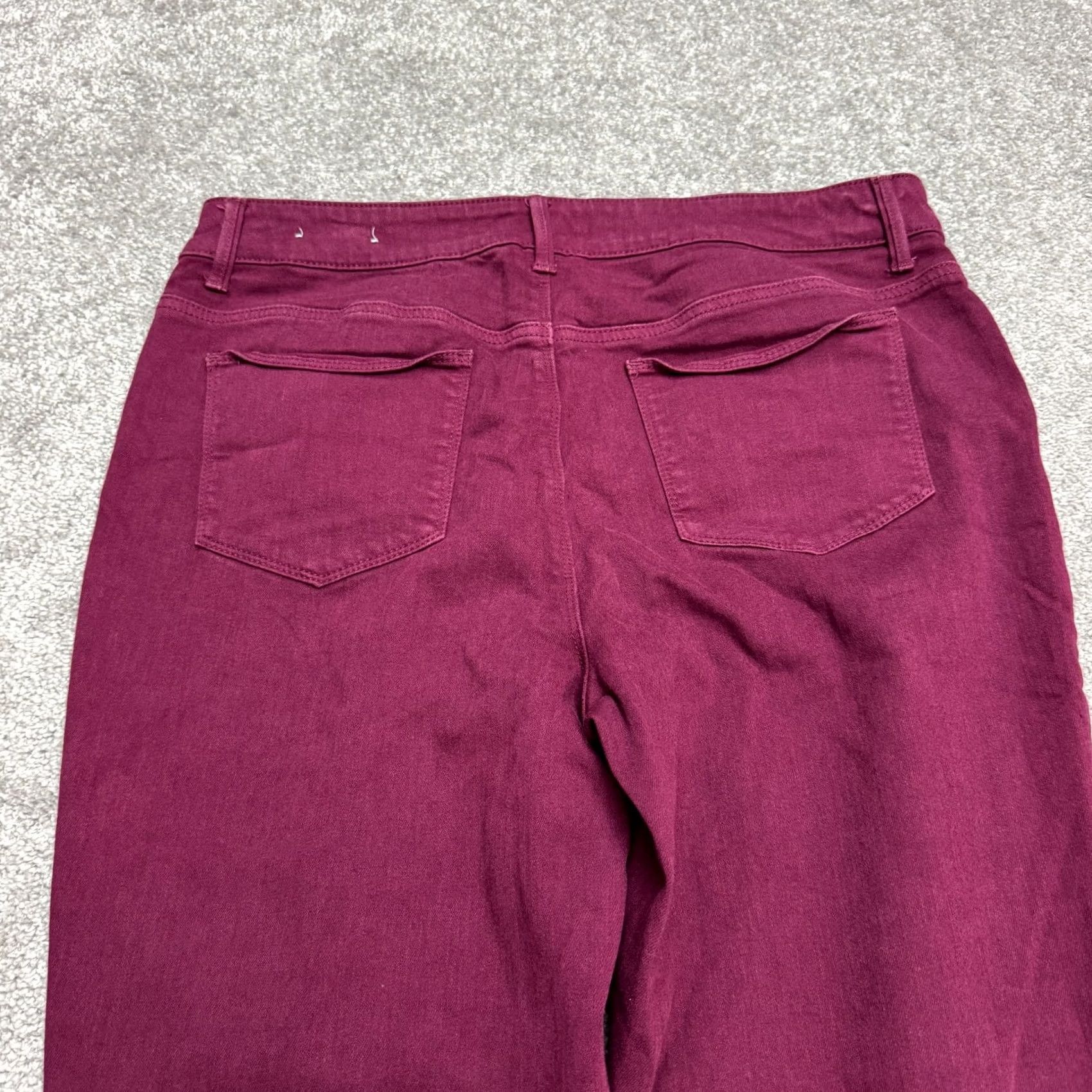 Vintage Chico's The Platinum Jegging Skinny Denim Jeans Women 1 Maroon High Rise Stretch Size 25" / US 0 / IT 36 - 5 Thumbnail