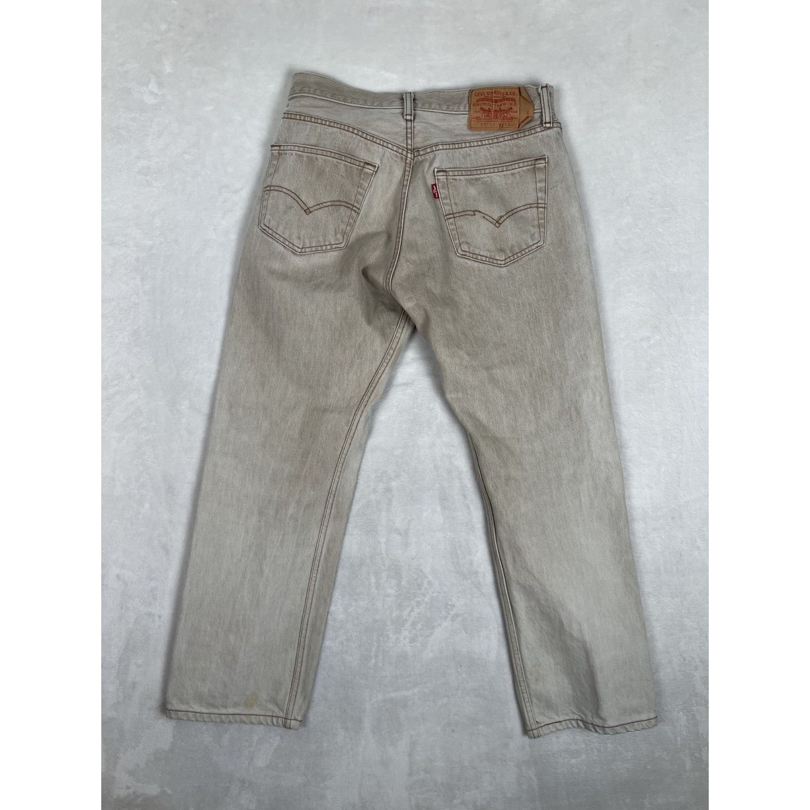 Levi's Vintage Levi’s 501 Beige Brown Denim Jeans Size 30x27 Made I Size US 30 / EU 46 - 10 Thumbnail
